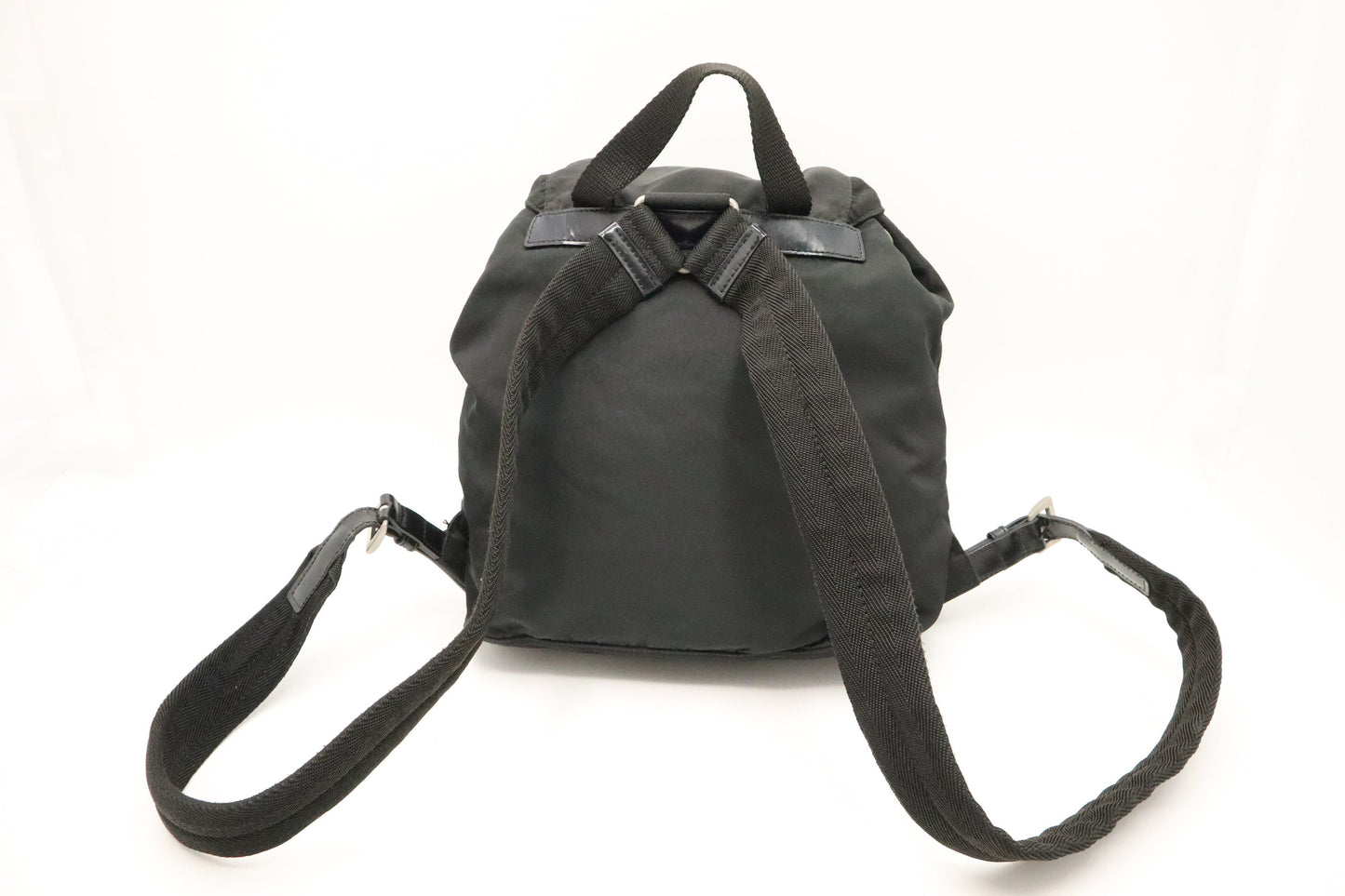 Prada Backpack In Vela Handbag Nylon Black