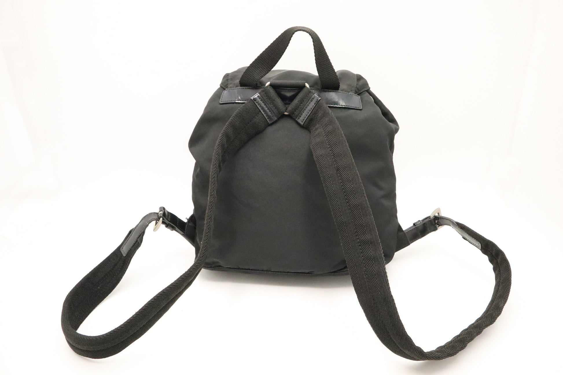 Prada Backpack In Vela Handbag Nylon Black