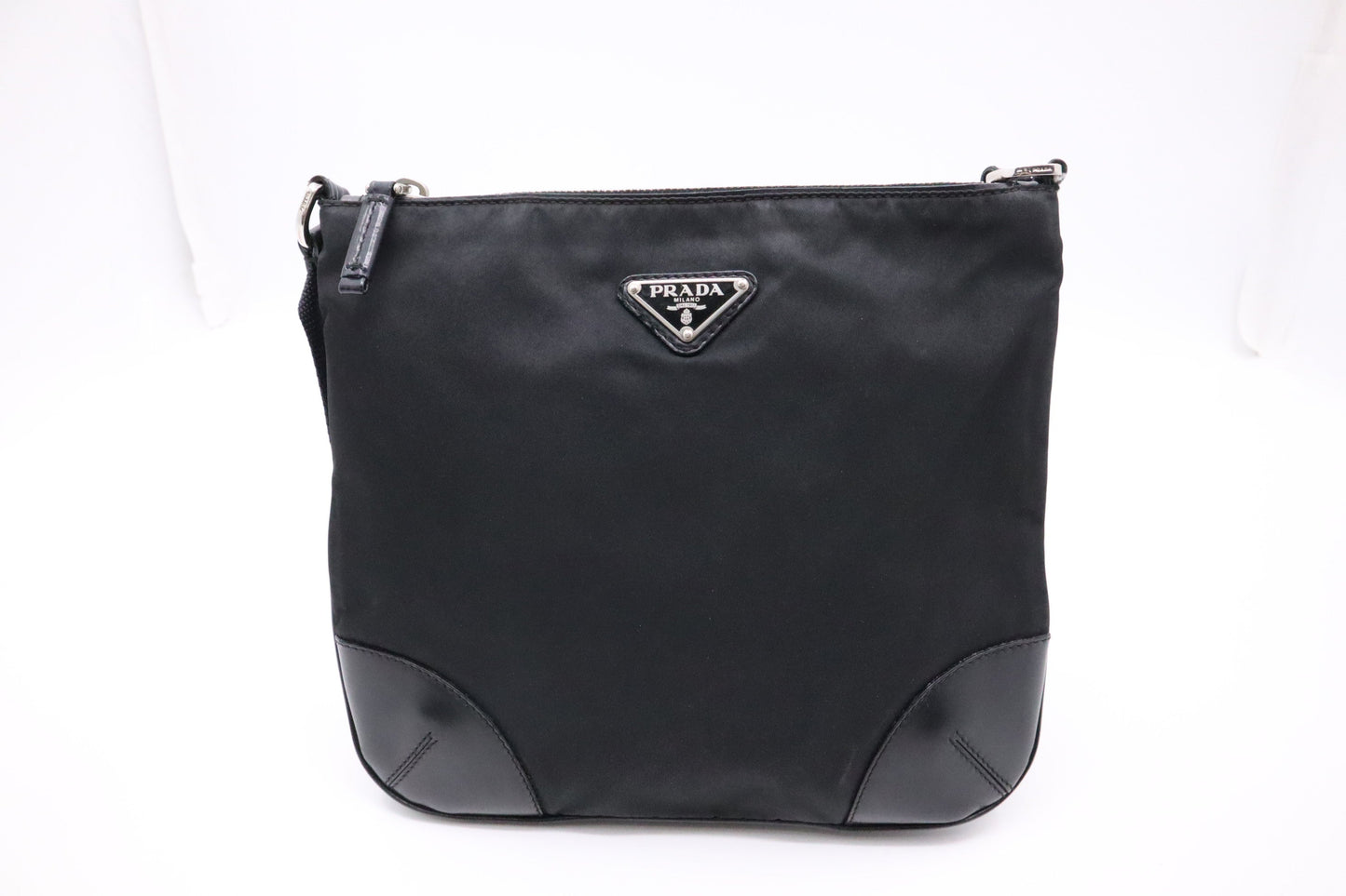 Prada Square Crossbody In Handbag Nylon Black Crossbody Bag