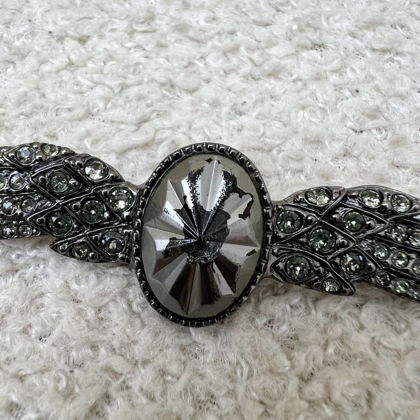 Chanel 16S Wings Brooch in Dark Gunmetal HW