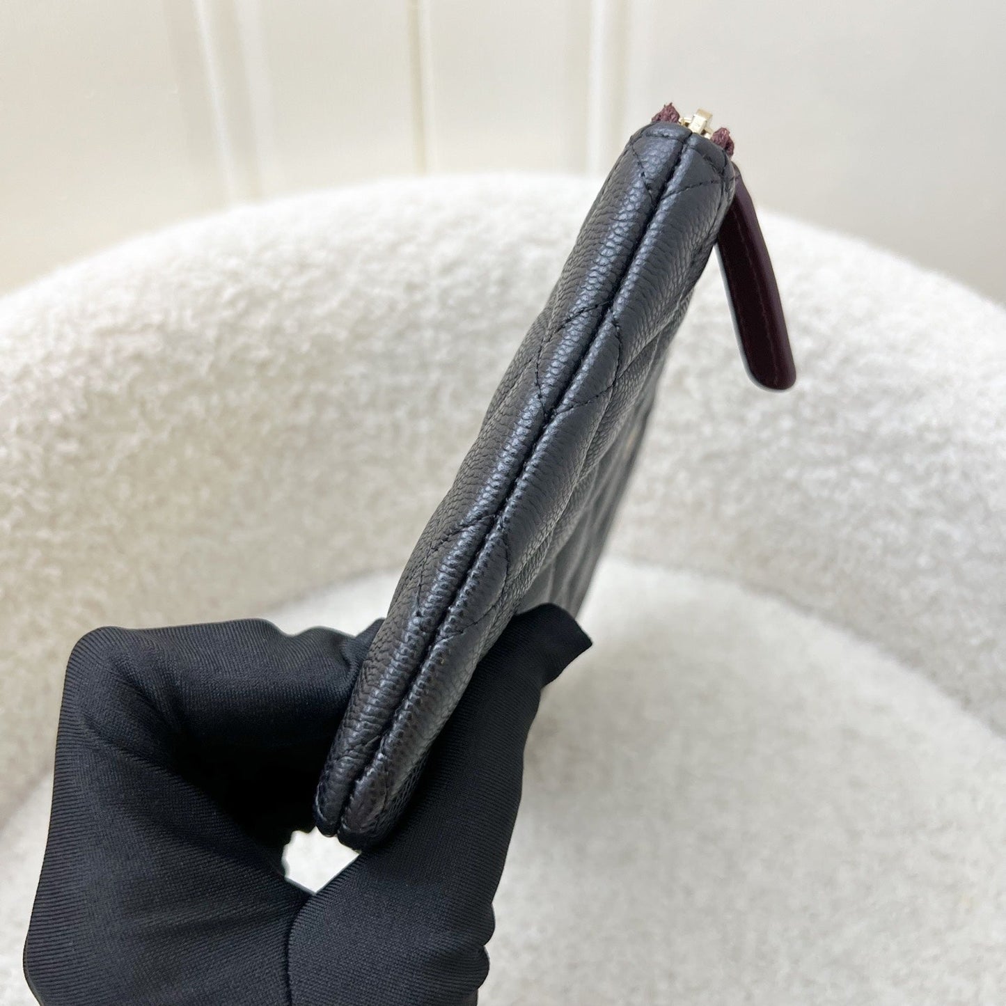 Chanel Classic Small O Case Pouch in Black Caviar and Lghw ( ) Handbag