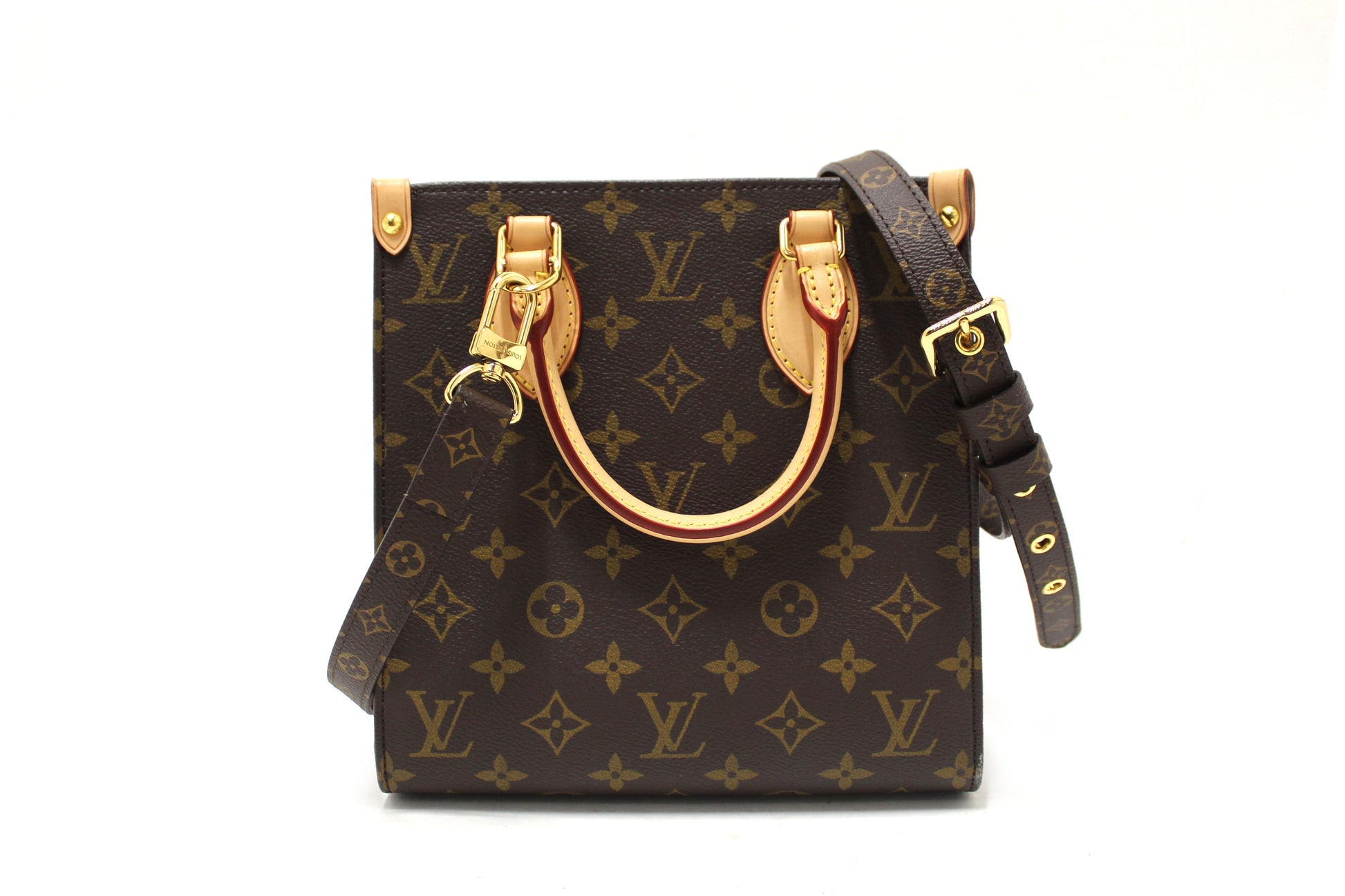 Louis Vuitton Classic Monogram Canvas Sac Plat BB Handbag