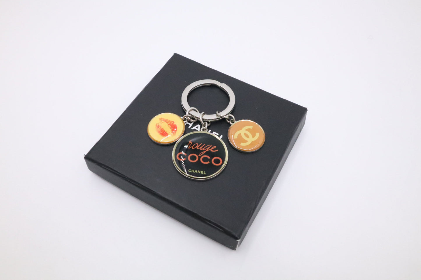 Chanel "Rouge Coco" Charm Key Chain