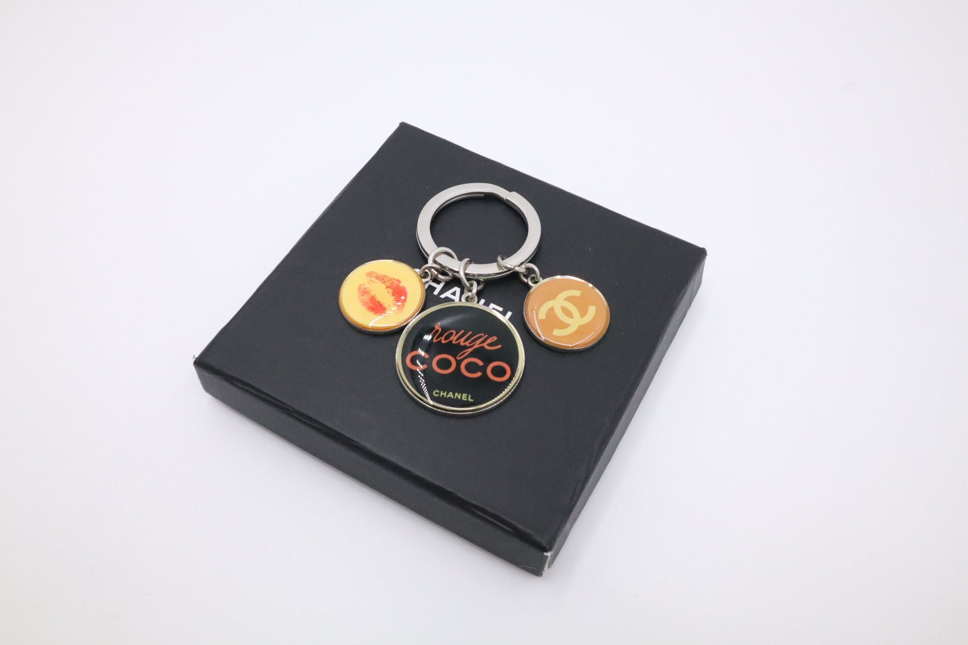 Chanel "Rouge Coco" Charm Key Chain