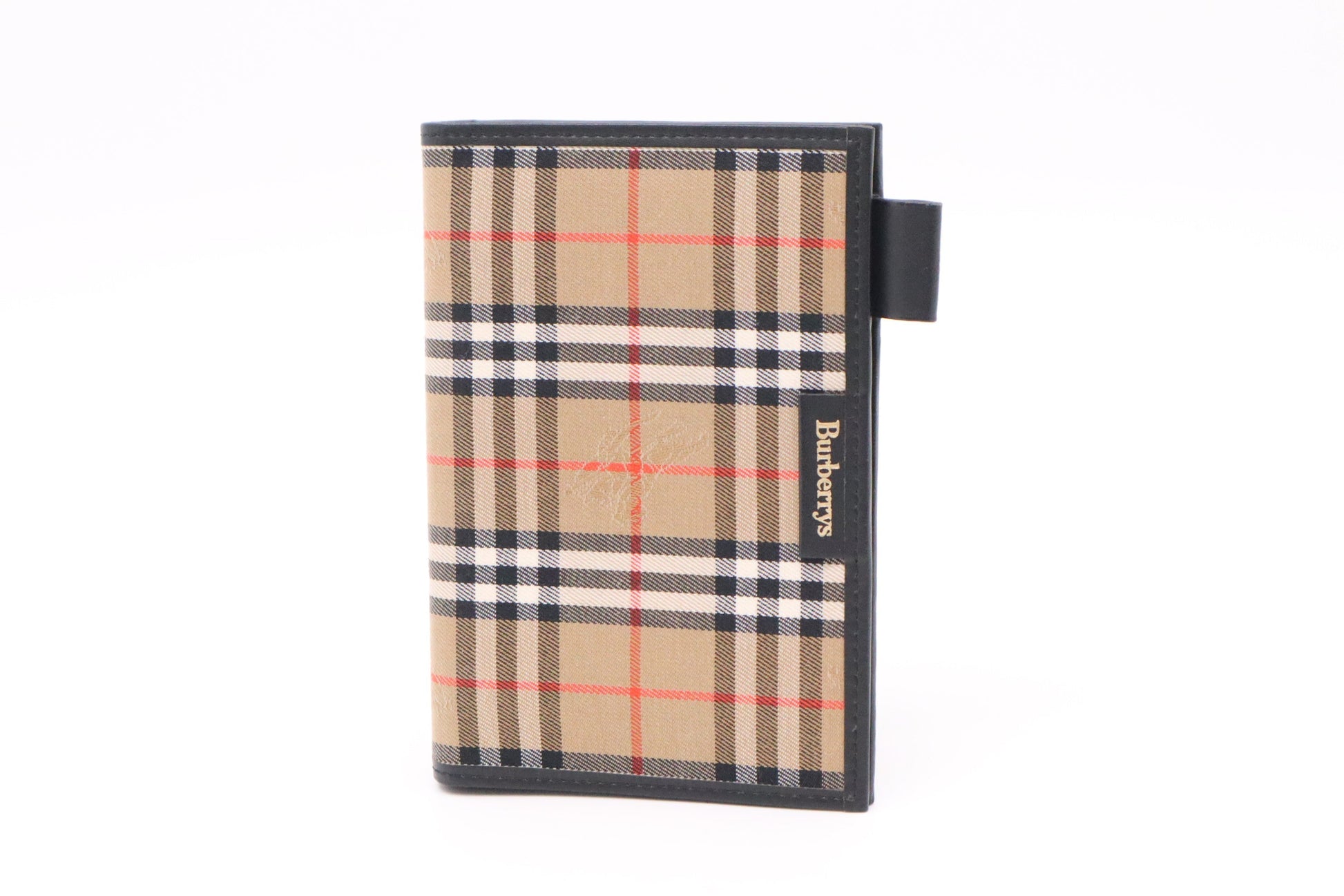 Burberry Agenda In Check Handbag Canvas Brown Travel Bag