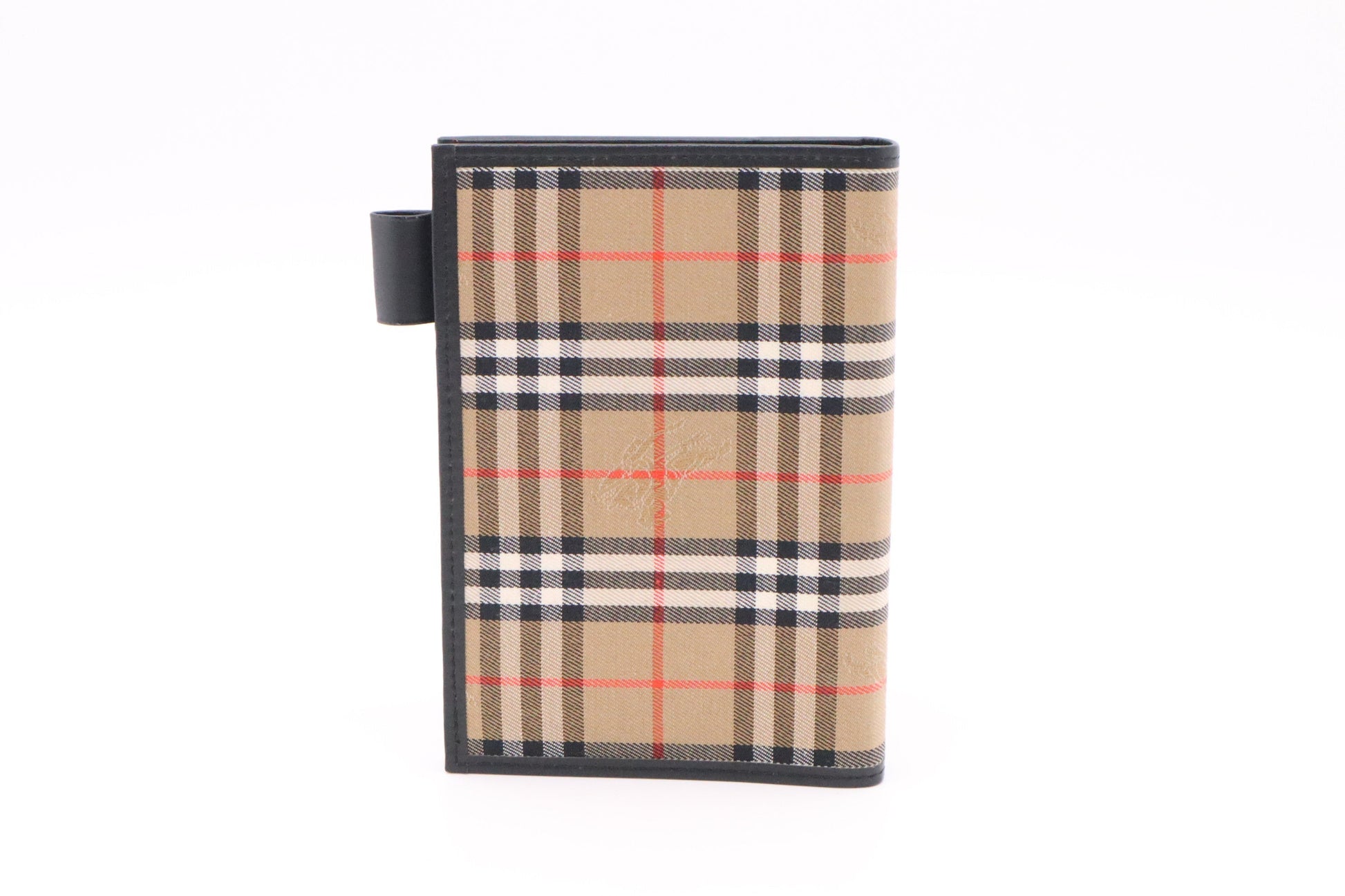 Burberry Agenda In Check Handbag Canvas Brown Travel Bag