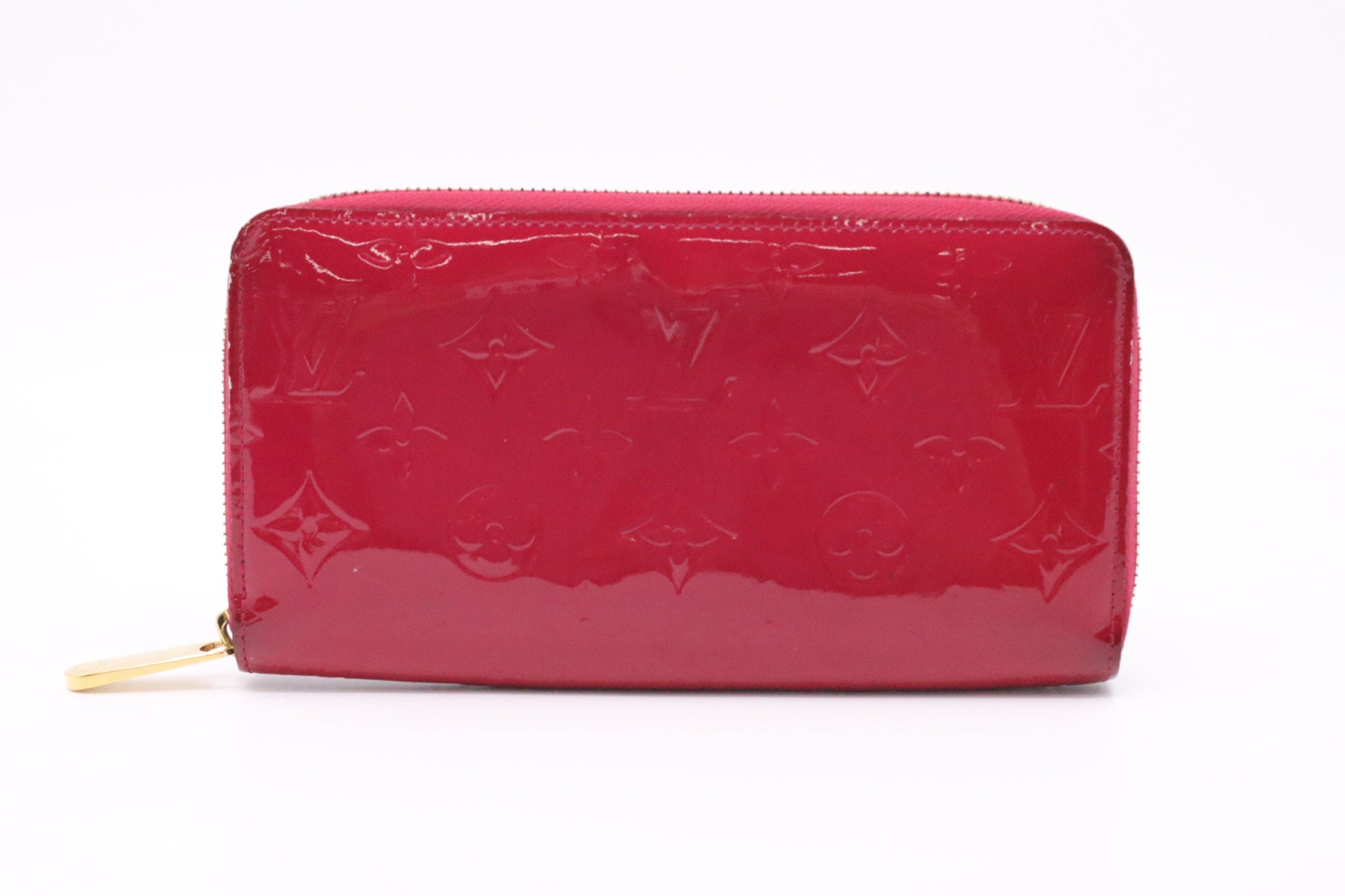Louis Vuitton Long Zippy Indian Rose Vernis Leather Wallet Case