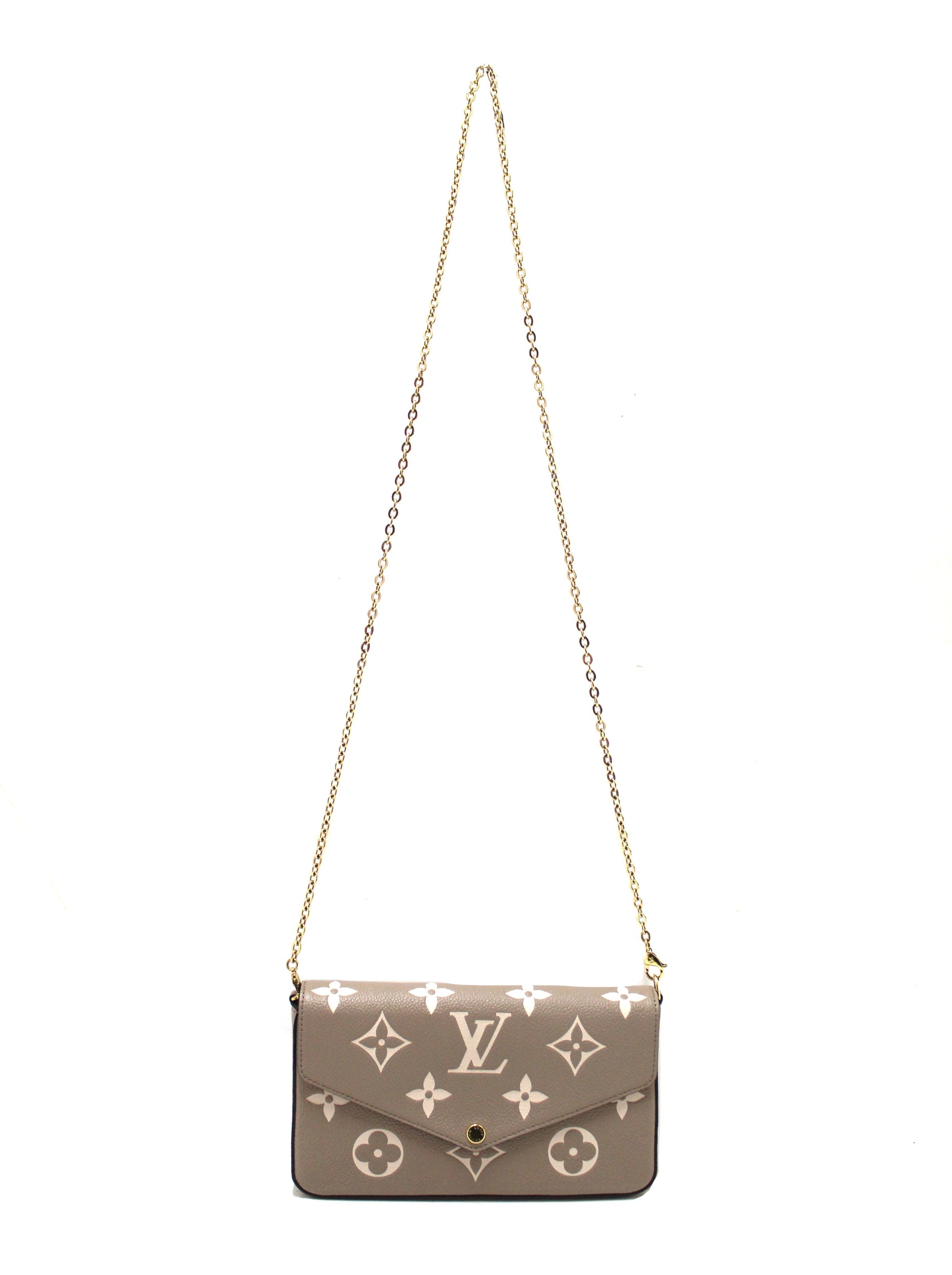 Louis Vuitton Cream/Dove Monogram Empreinte Felicie Pochette Bag