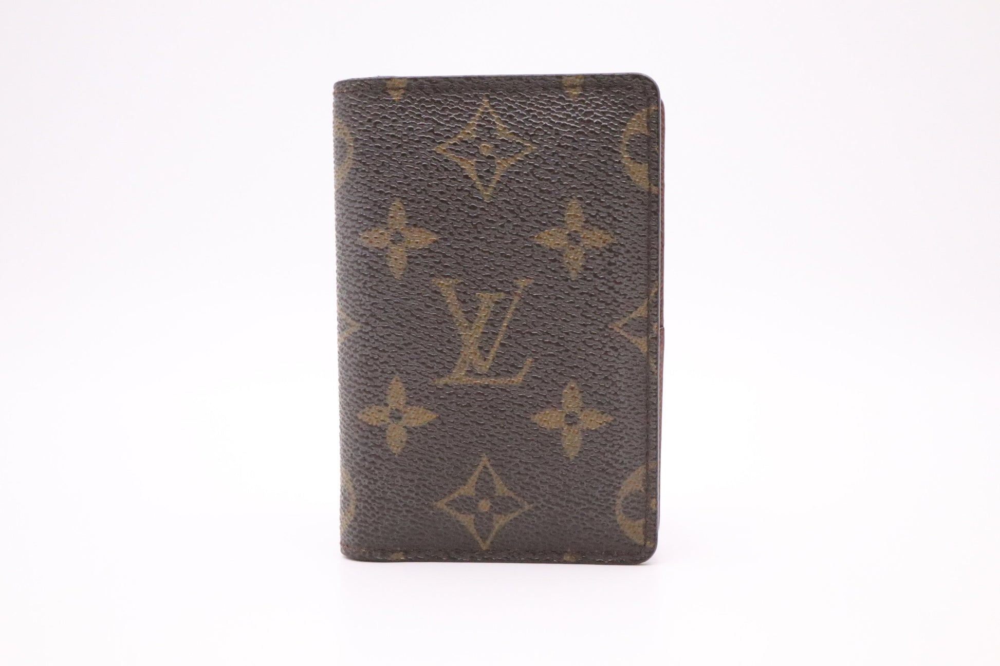 Louis Vuitton Porte Cartes Pass Vertical Card Holder Monogram Wallet Case
