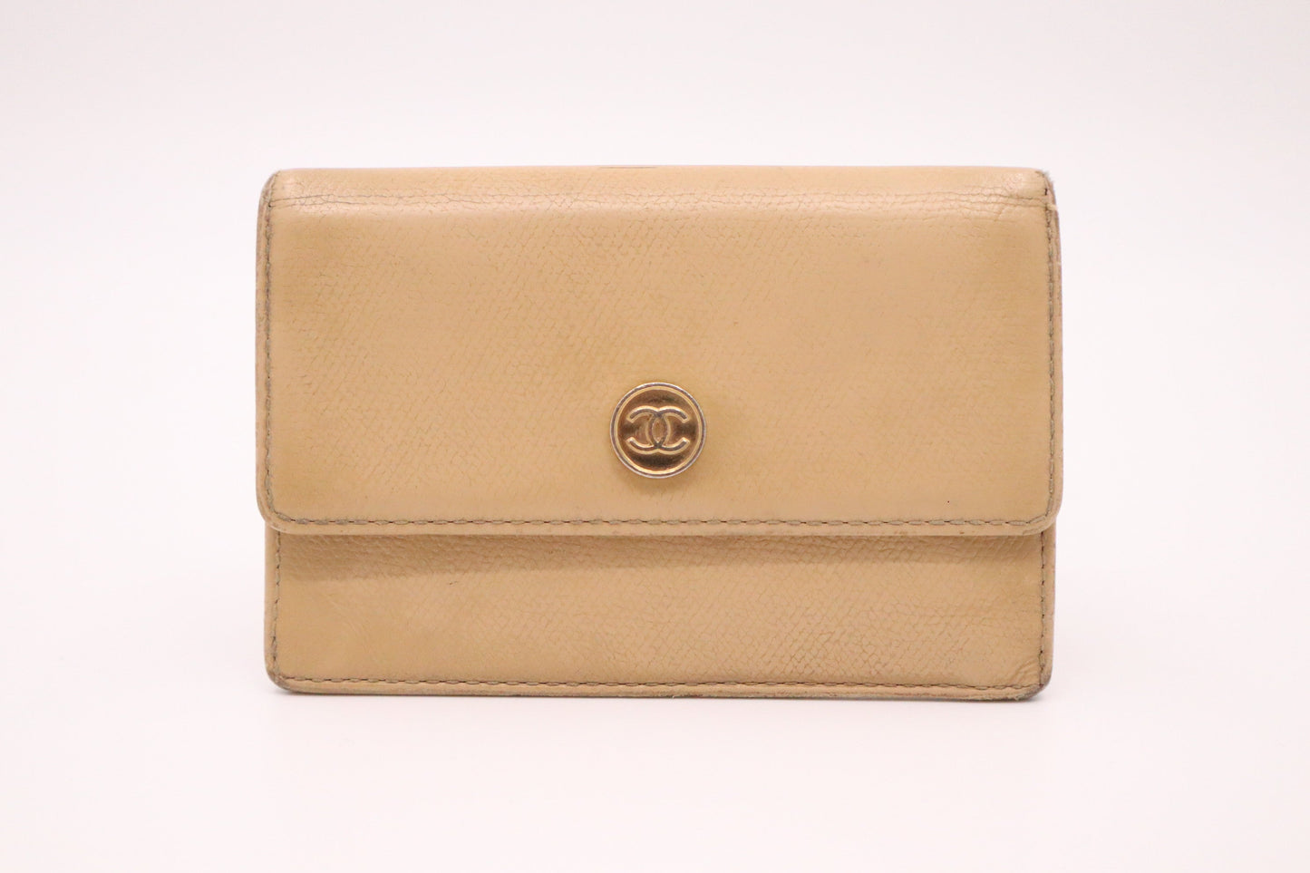 Chanel Coin Beige Leather Handbag
