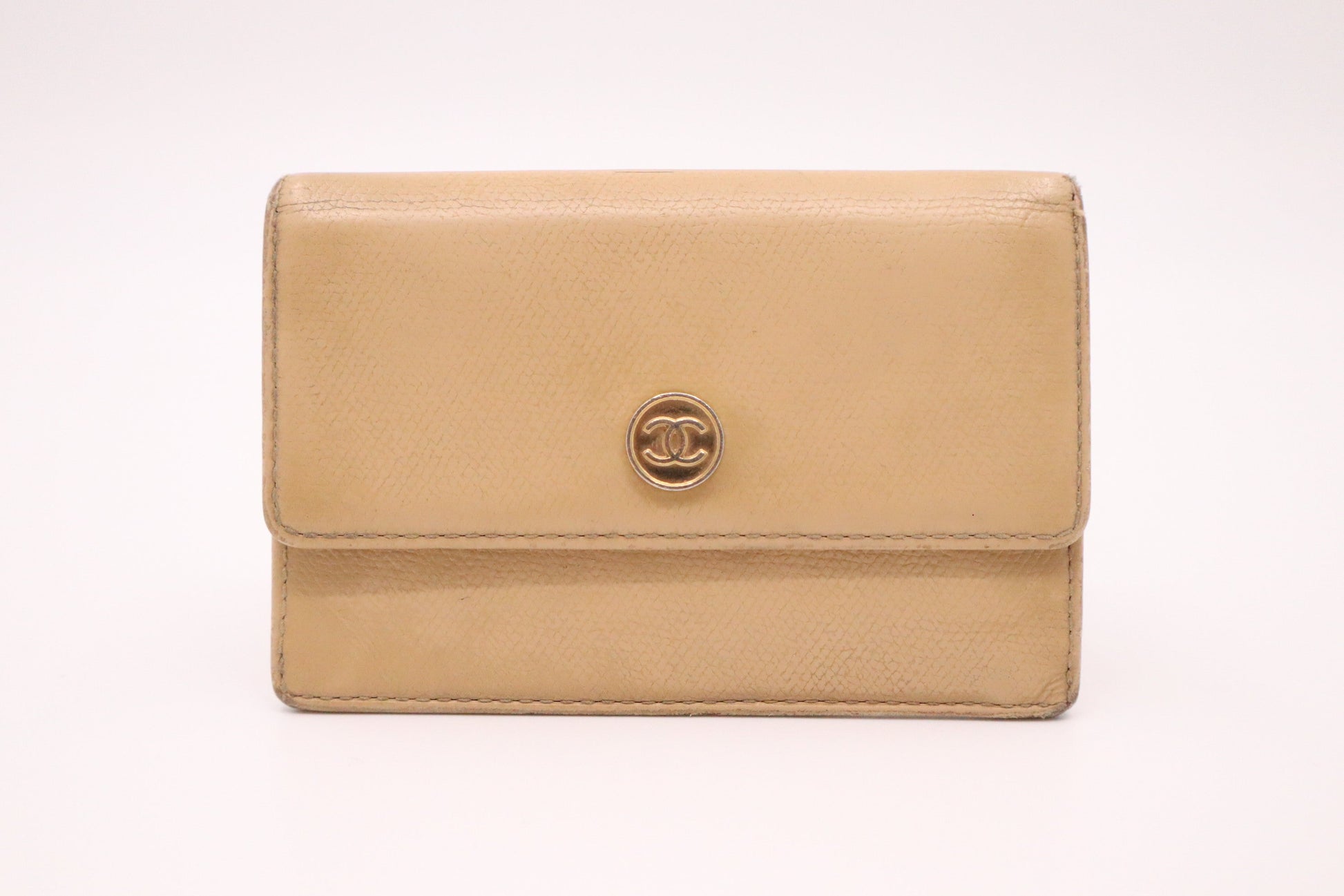 Chanel Coin Beige Leather Handbag