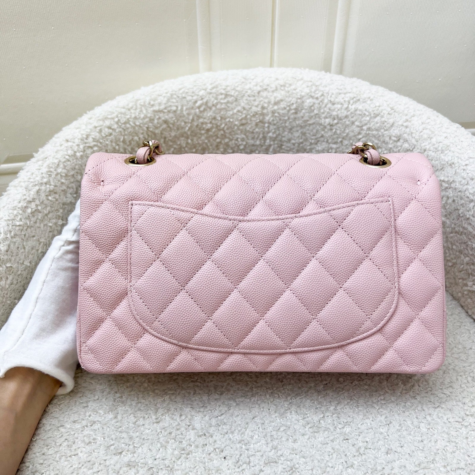 Chanel Small Classic Flap Cf in 22B Pink Caviar and Lghw Handbag
