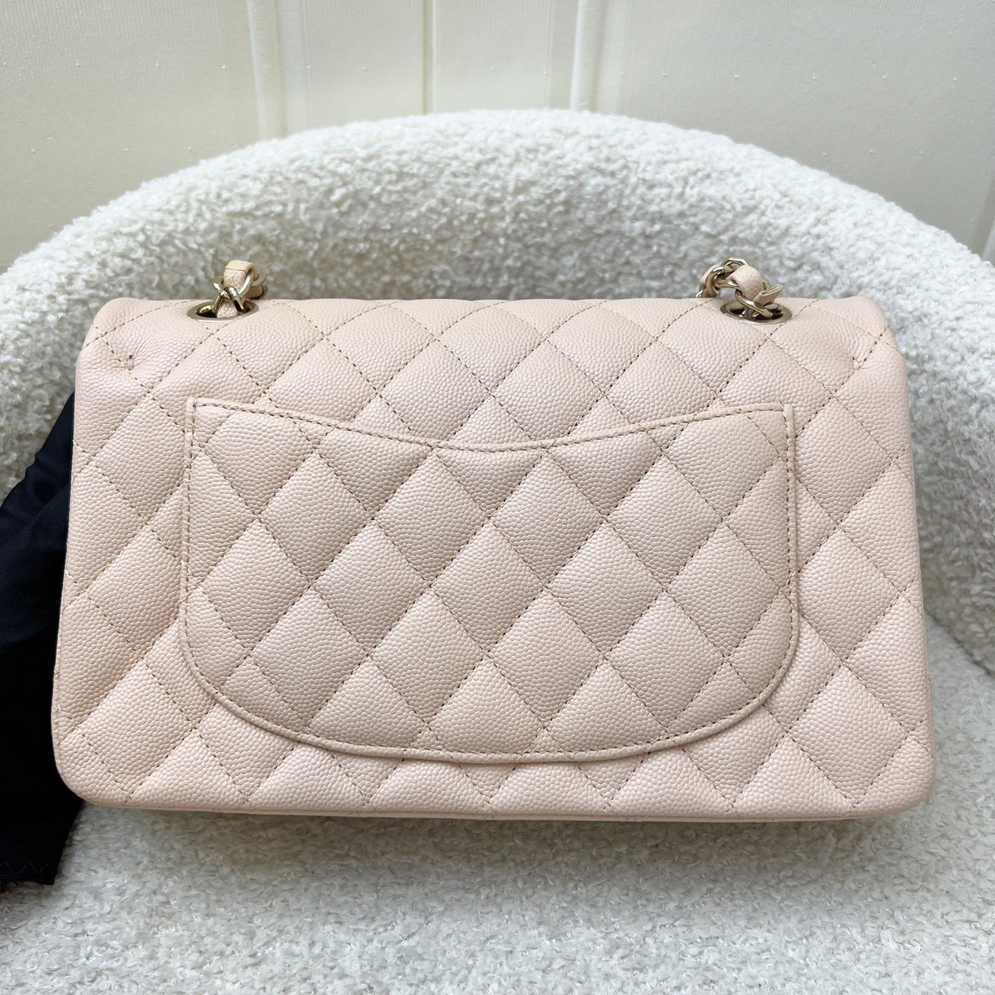 Chanel Small Classic Flap Cf in 22C Beige Clair Caviar and Lghw ( ) Handbag