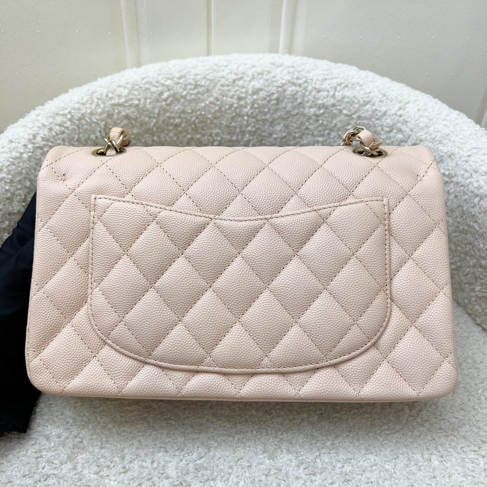 Chanel Small Classic Flap Cf in 22C Beige Clair Caviar and Lghw ( ) Handbag