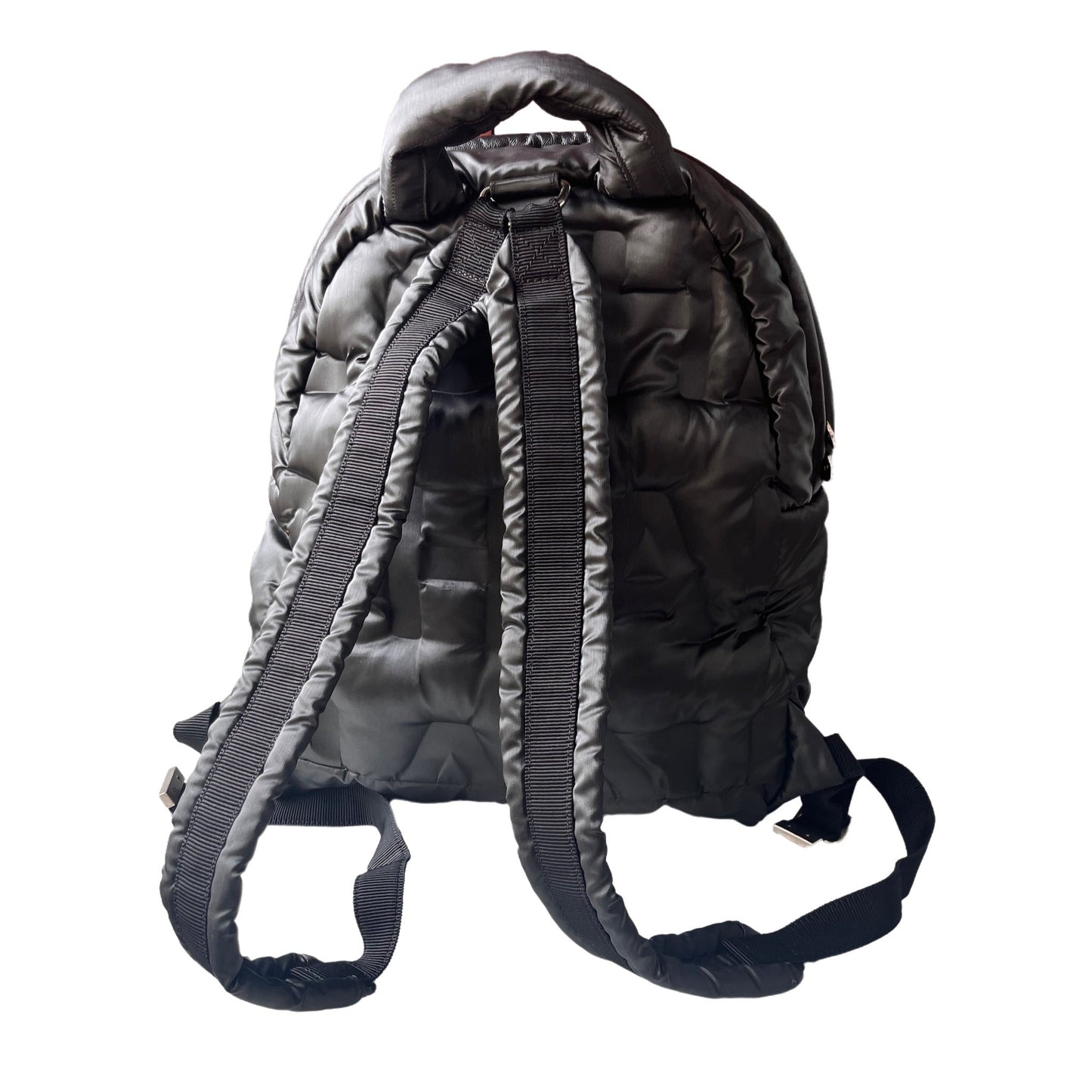 Chanel Doudoune Backpack Embossed Nylon Black