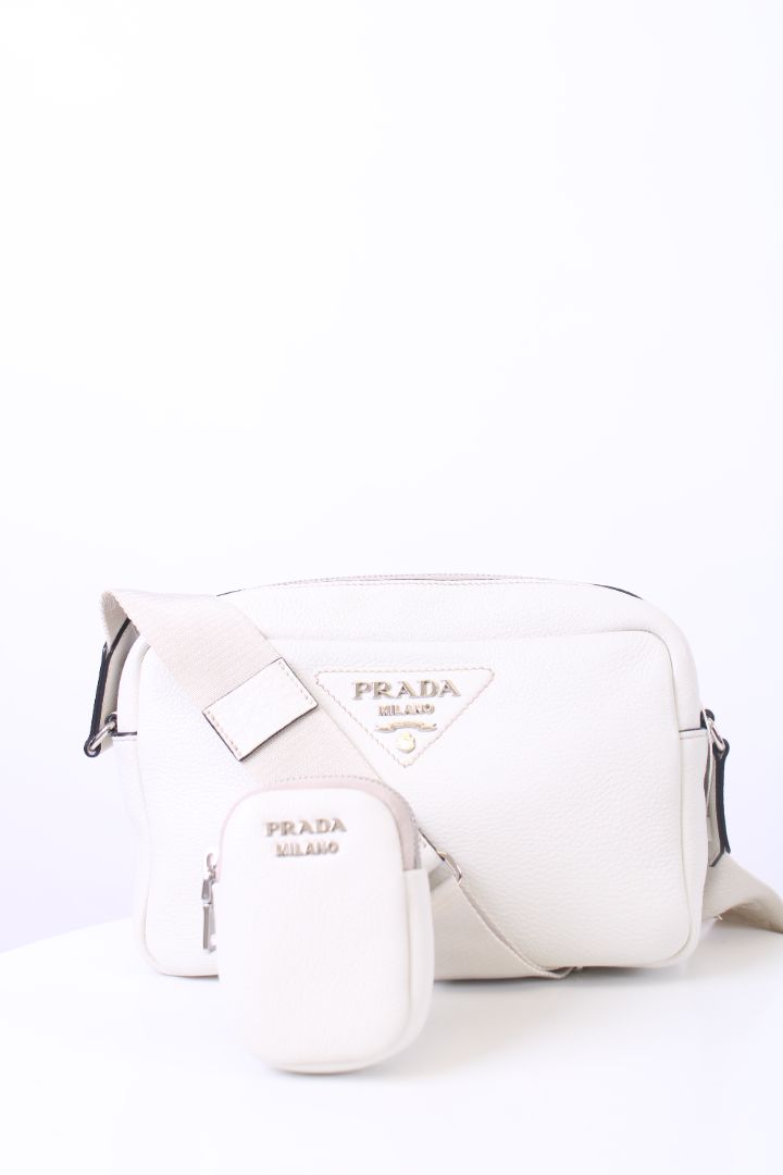 Prada Handbag Camera Crossbody Cream Crossbody Bag