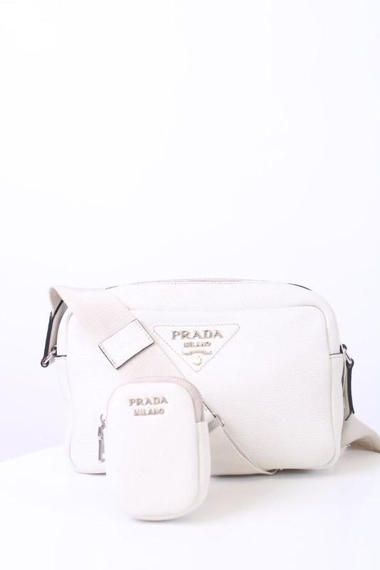 Prada Handbag Camera Crossbody Cream Crossbody Bag