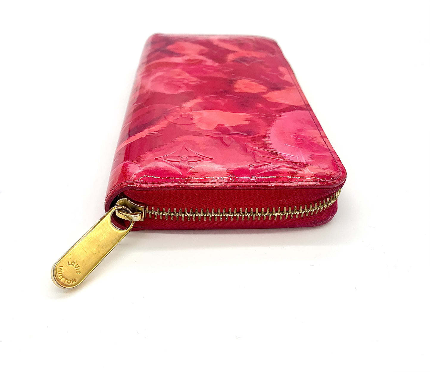 Louis Vuitton ZIPPY ROSE IKAT Monogram Vernis Wallet Case