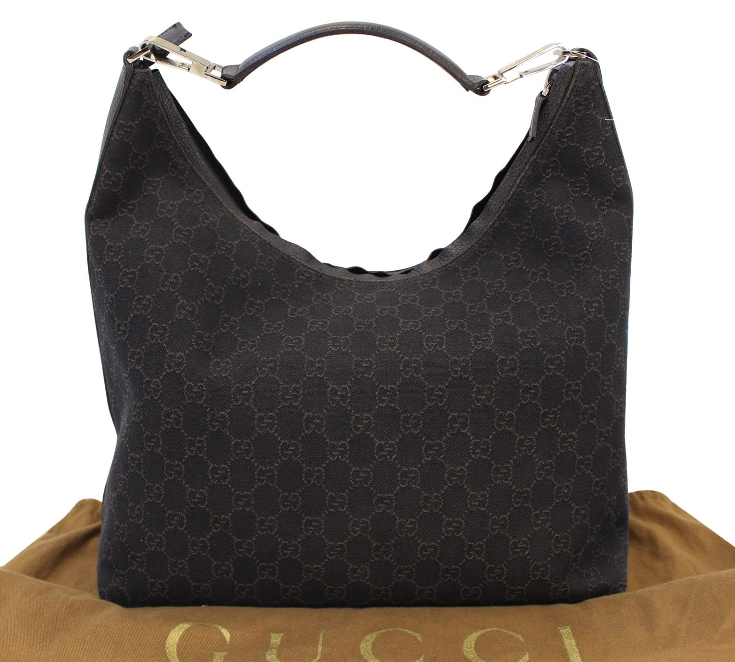 Gucci Hobo Dark Satchel Bag Denim Monogram Travel Bag