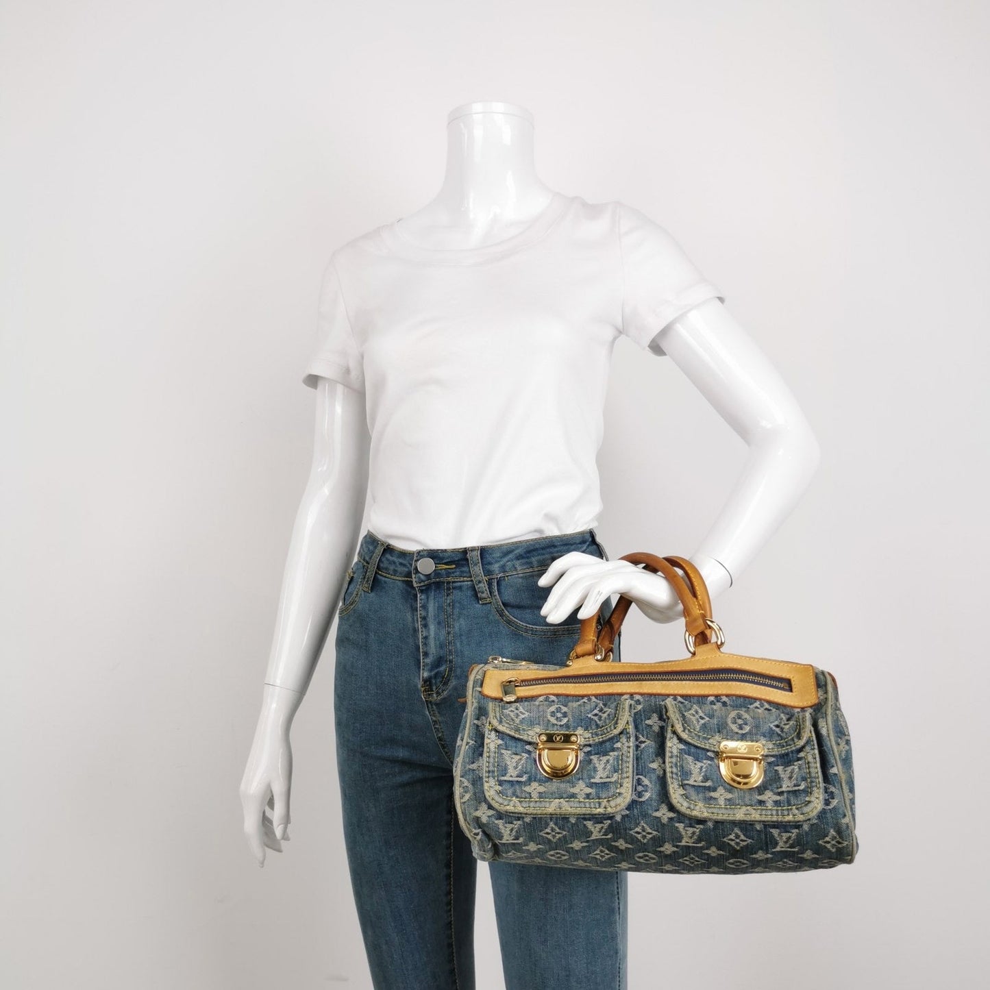 Louis Vuitton Denim Neo Speedy Boston Travel Bag