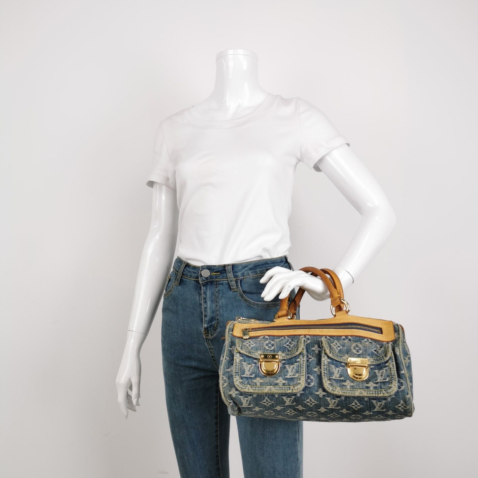 Louis Vuitton Denim Neo Speedy Boston Travel Bag