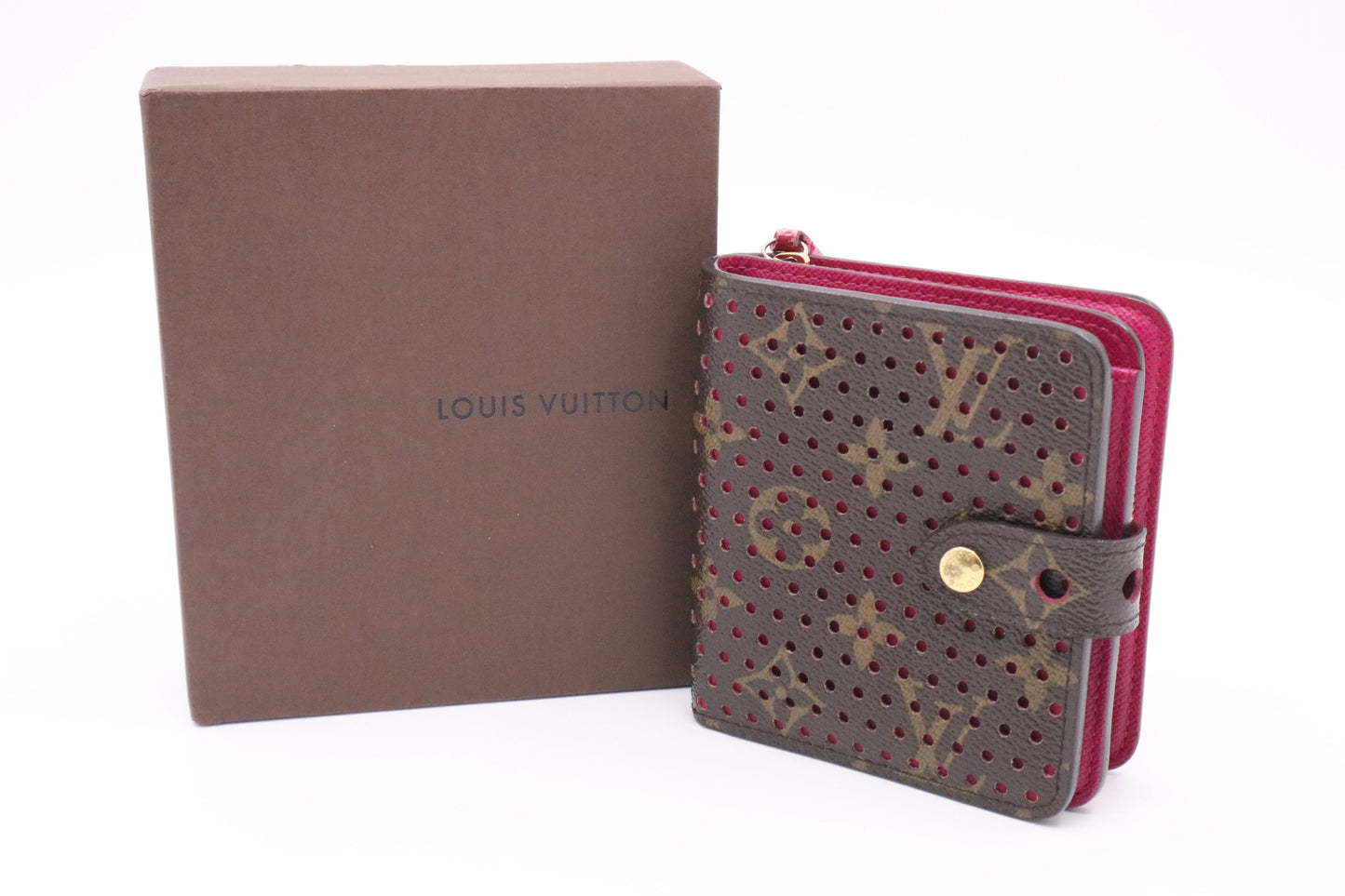 Louis Vuitton Compact Zippy Perforated Monogram Canvas Handbag