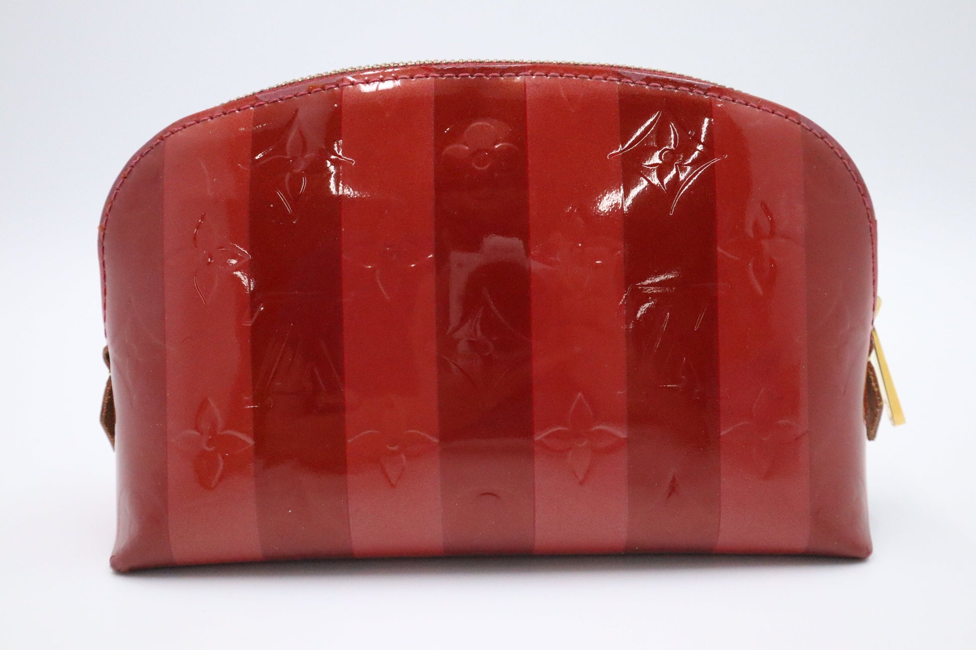Louis Vuitton Pochette Cosmetique Pomme D'Amour Vernis Red Clutch Bag
