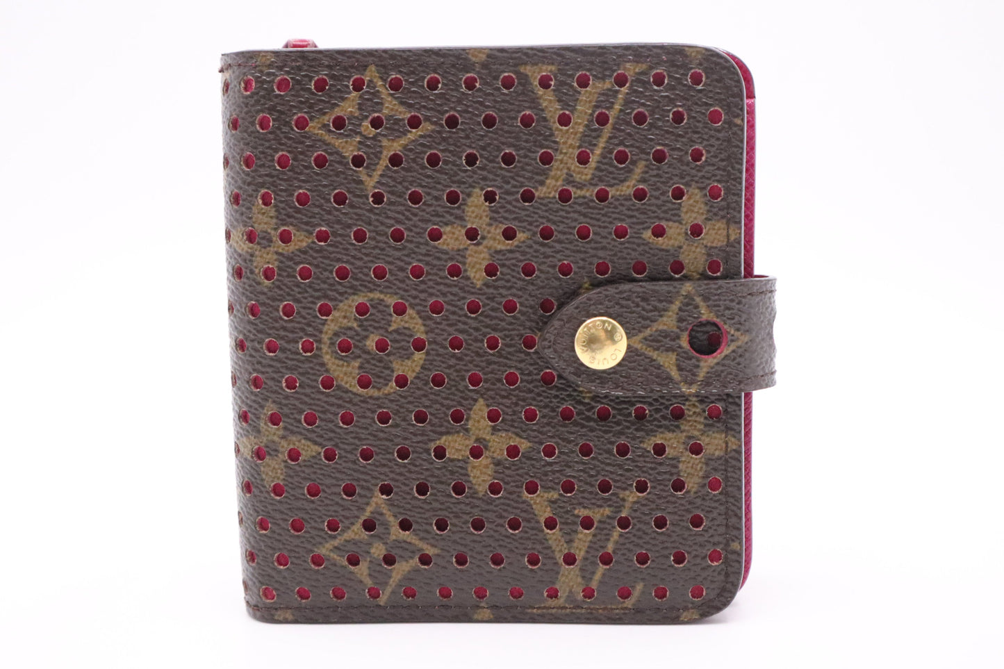 Louis Vuitton Compact Zippy Perforated Monogram Canvas Handbag