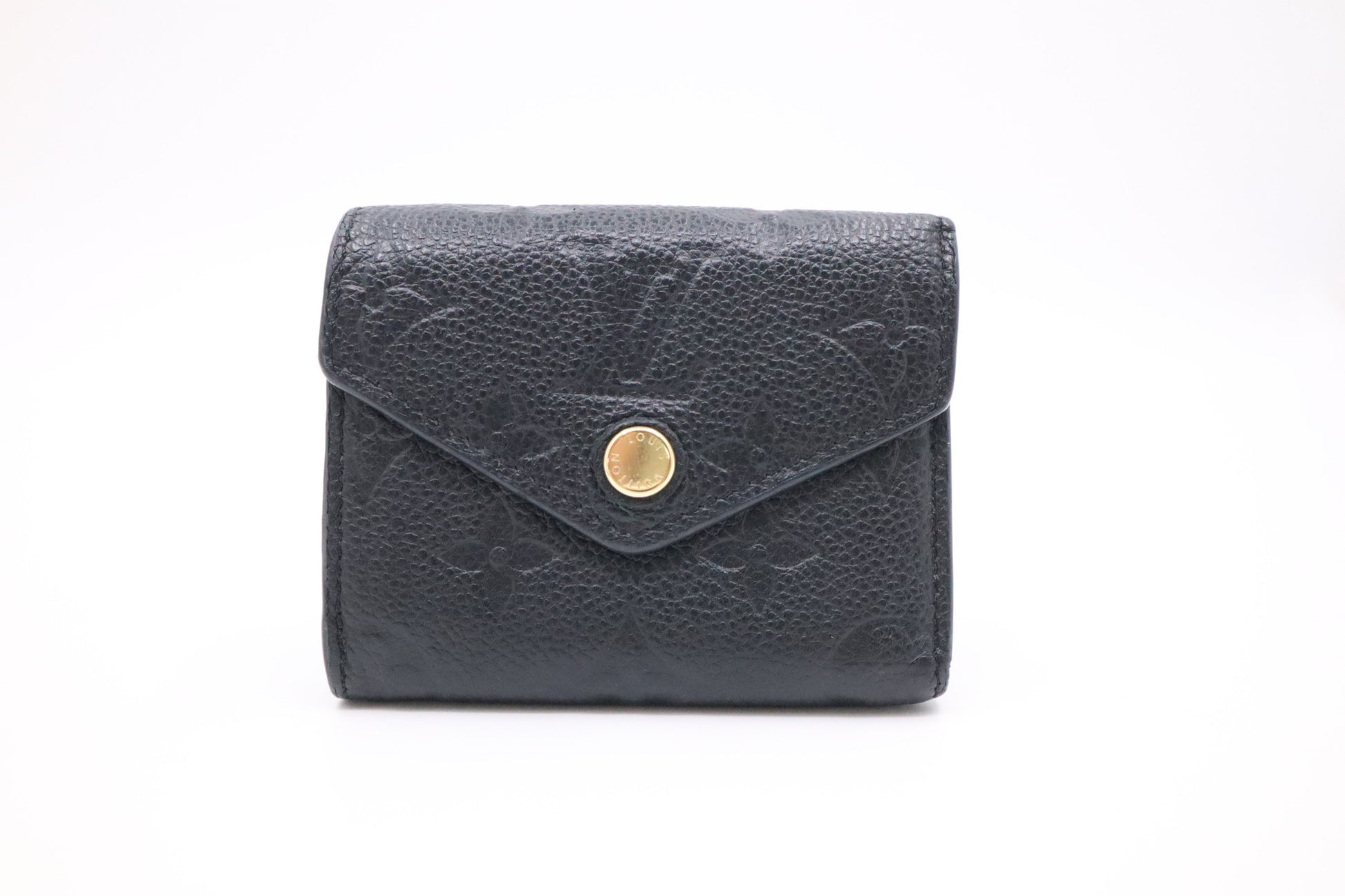 Louis Vuitton Card Empreinte Leather Black Wallet Case