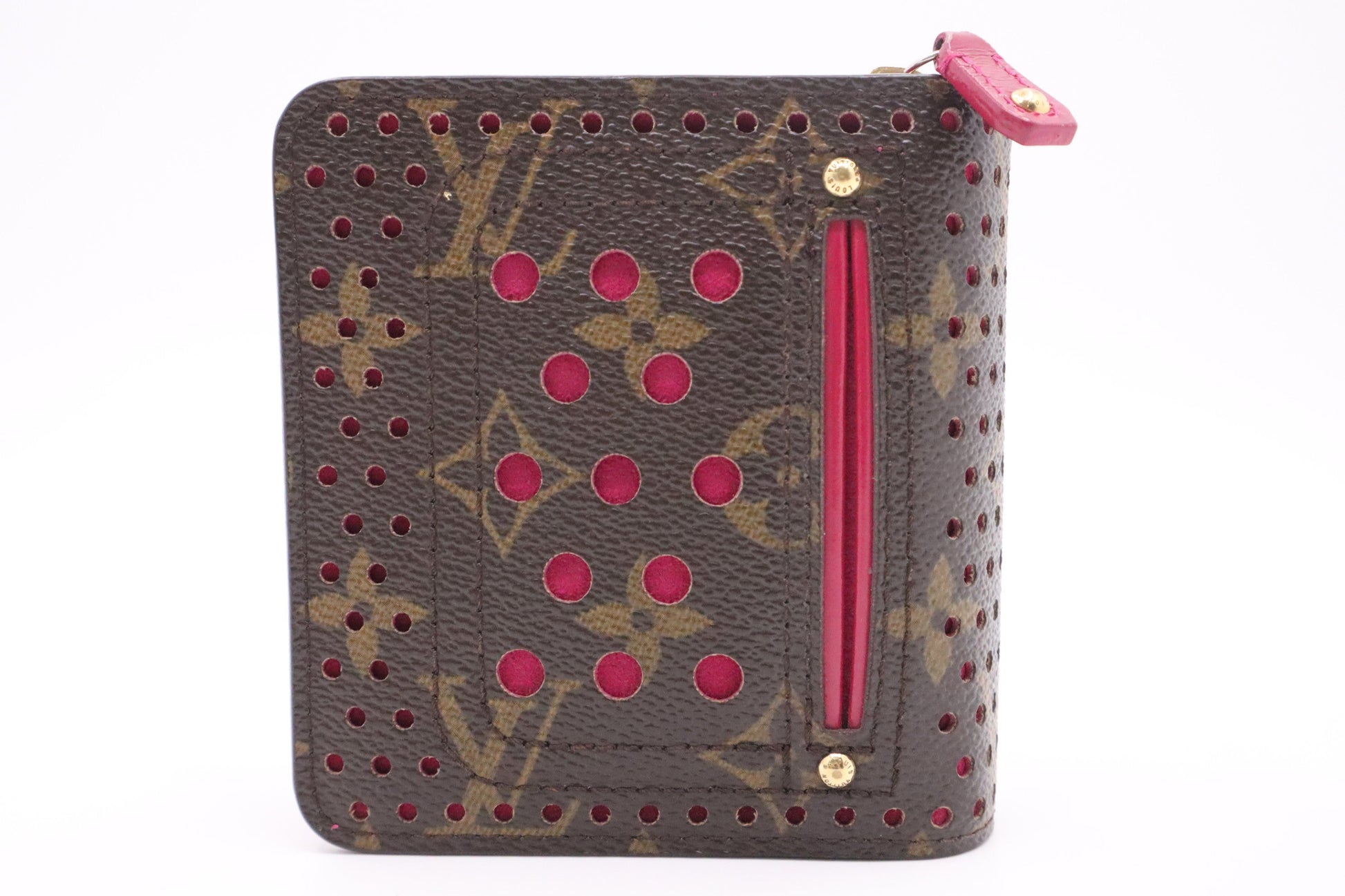 Louis Vuitton Compact Zippy Perforated Monogram Canvas Handbag