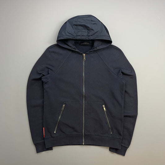 Prada Handbag Sport Hood -Through Hoodie 2 Nylon Navy Zip
