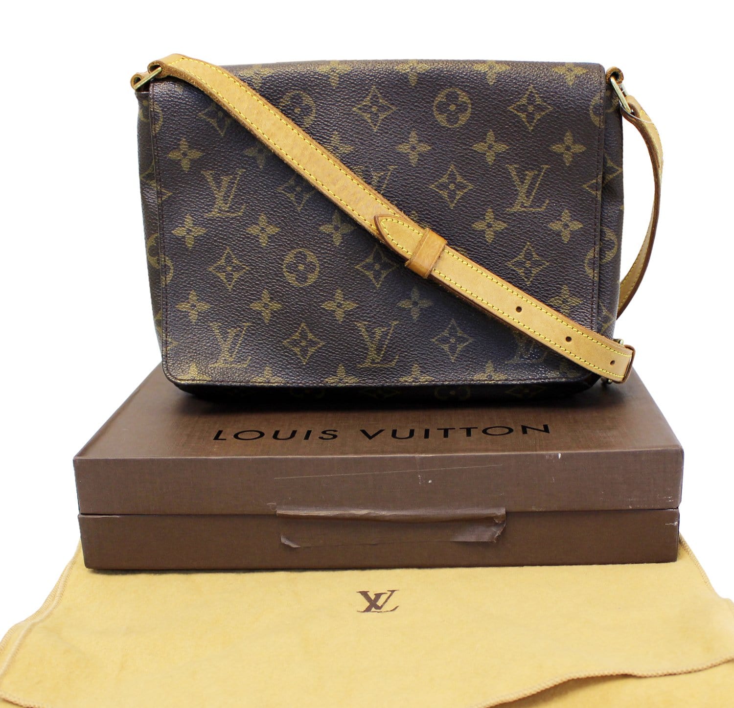 Louis Mtte Tango Shoulder Crossbody Bag Canvas Monogram