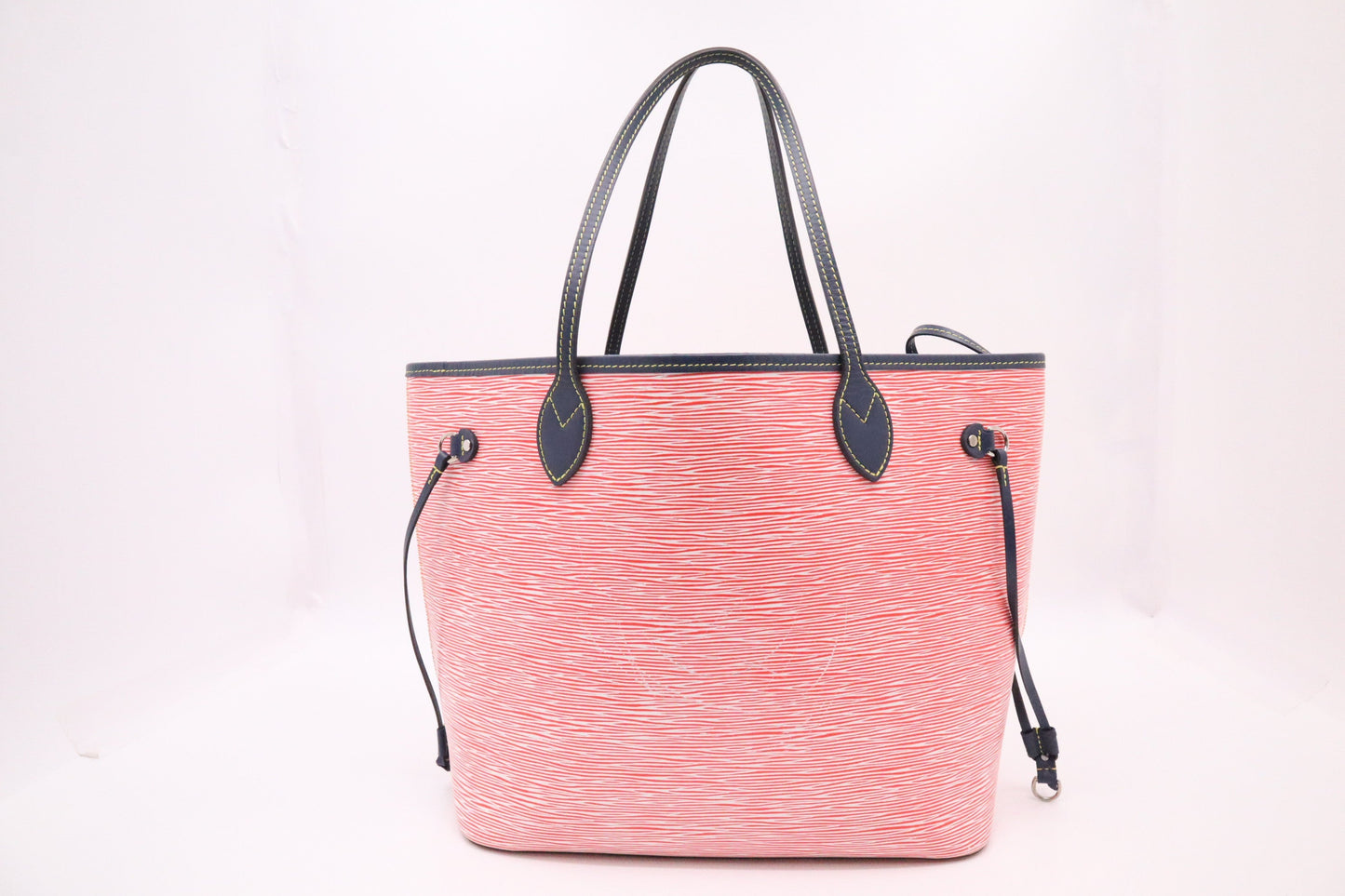 Louis Vuitton Neverfull MM Denim Rouge Epi Leather Tote Bag