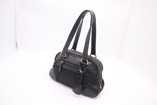 Prada Handbag In And Leather Nylon Travel Bag