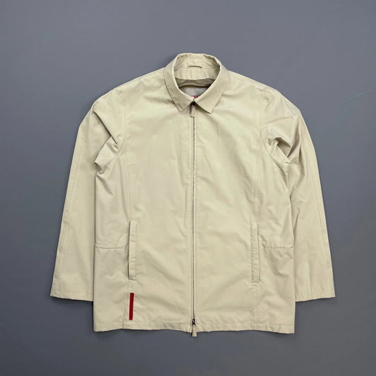 Prada Handbag Sport Goretex -Through Trench Coat Cream Zip