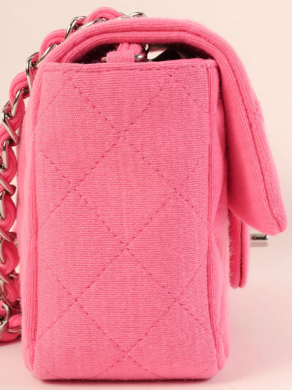 Chanel Around  Made Cotton Turn-Lock Shoulder Bag Pink