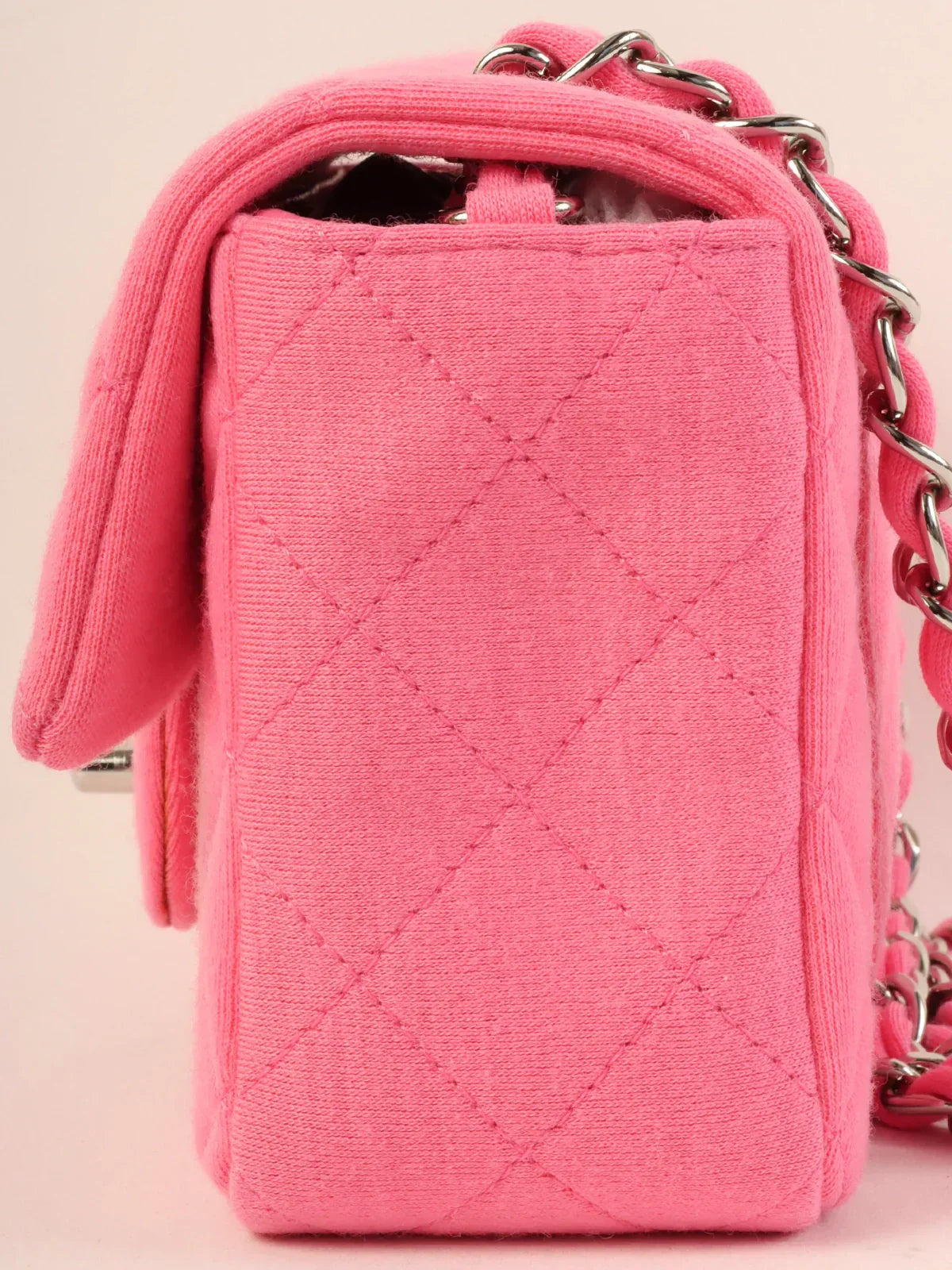 Chanel Around  Made Cotton Turn-Lock Shoulder Bag Pink