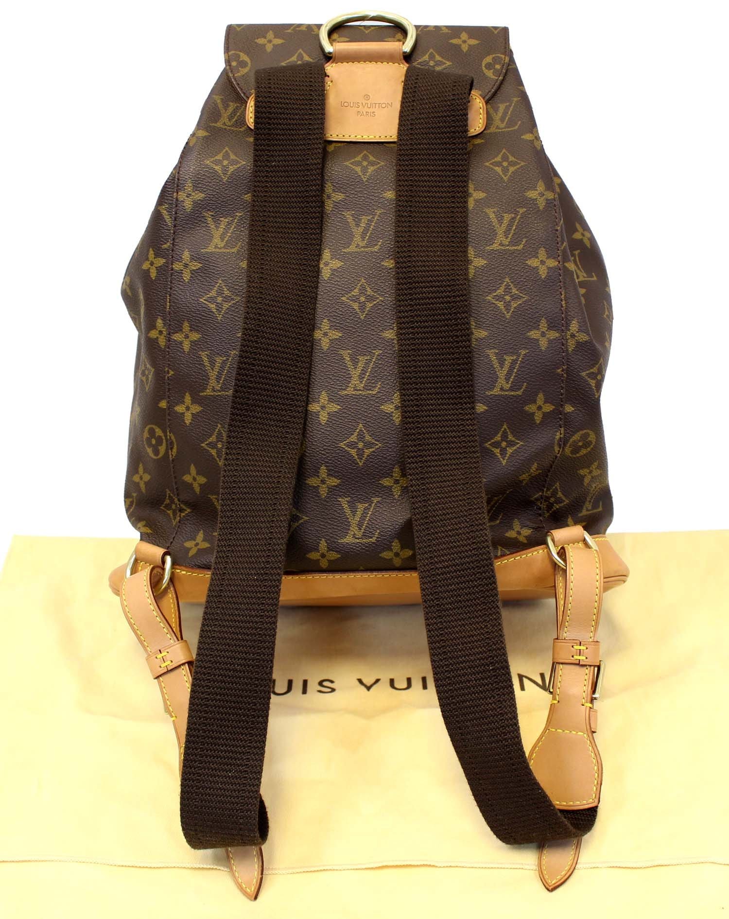 Louis Backpack Bag Montsouris Gm Monogram Brown