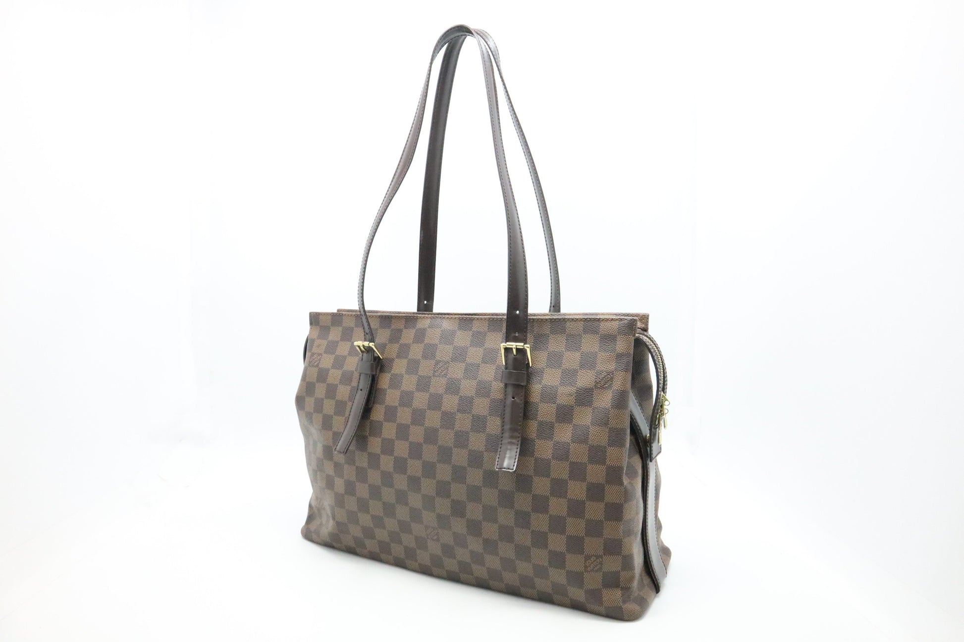 Louis Vuitton Chelsea Ebene Damier Canvas Tote Bag