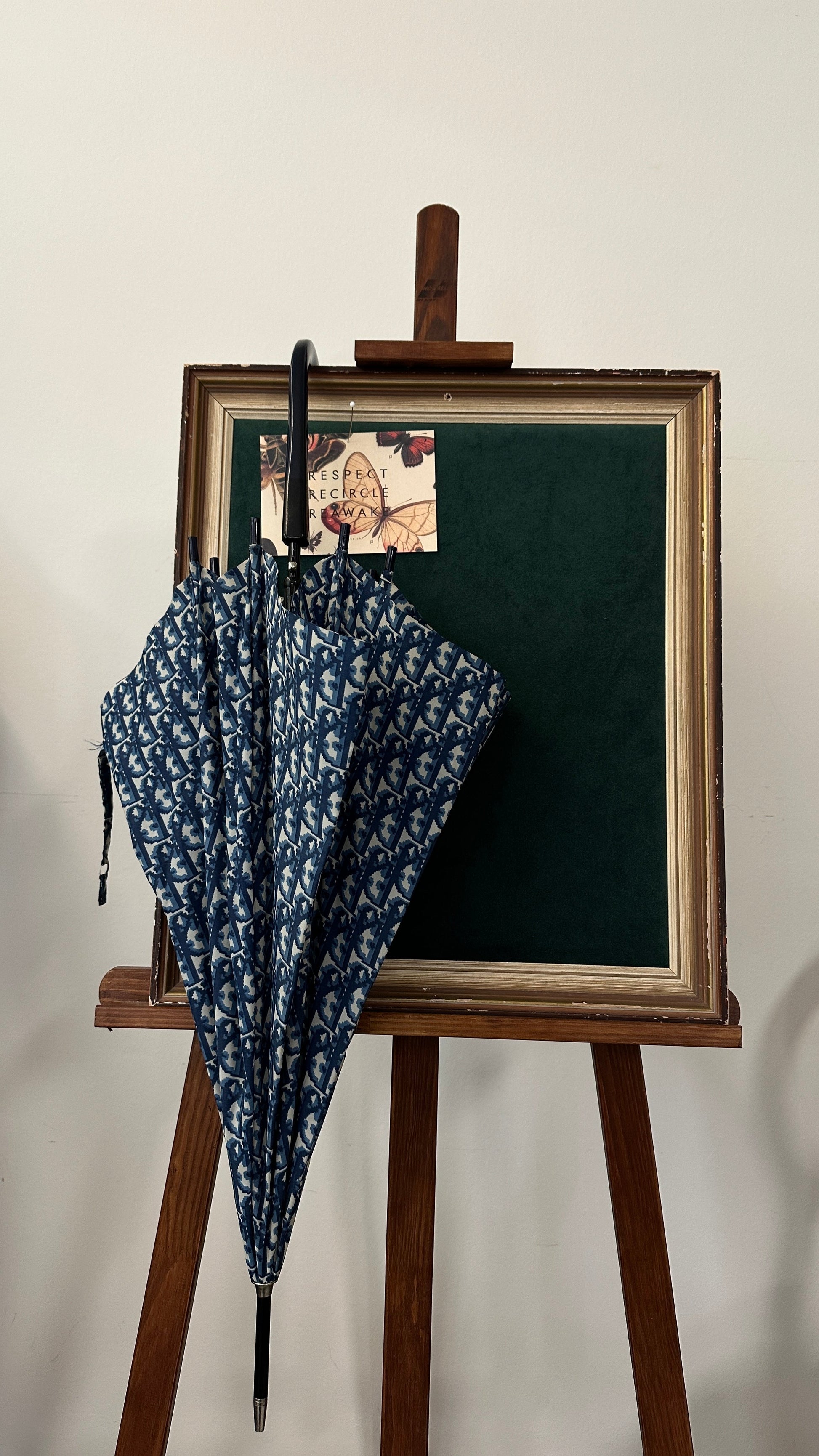 Dior Umbrella Oblique Blue Handbag