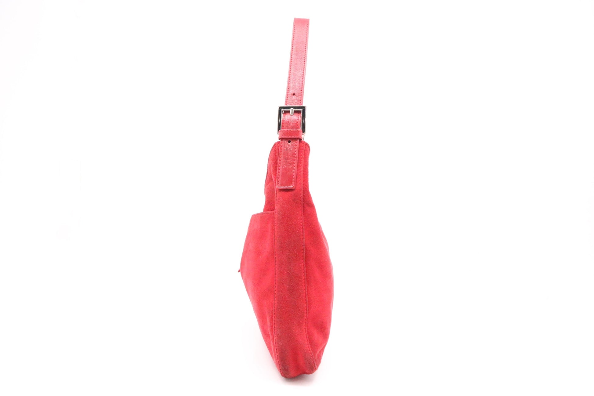 Fendi Shoulder Bag In Suede Red