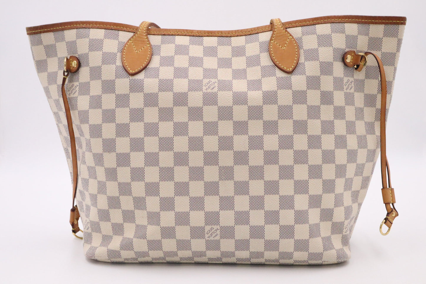 Louis Vuitton Neverfull MM Azur Damier Canvas Tote Bag Azur Canvas