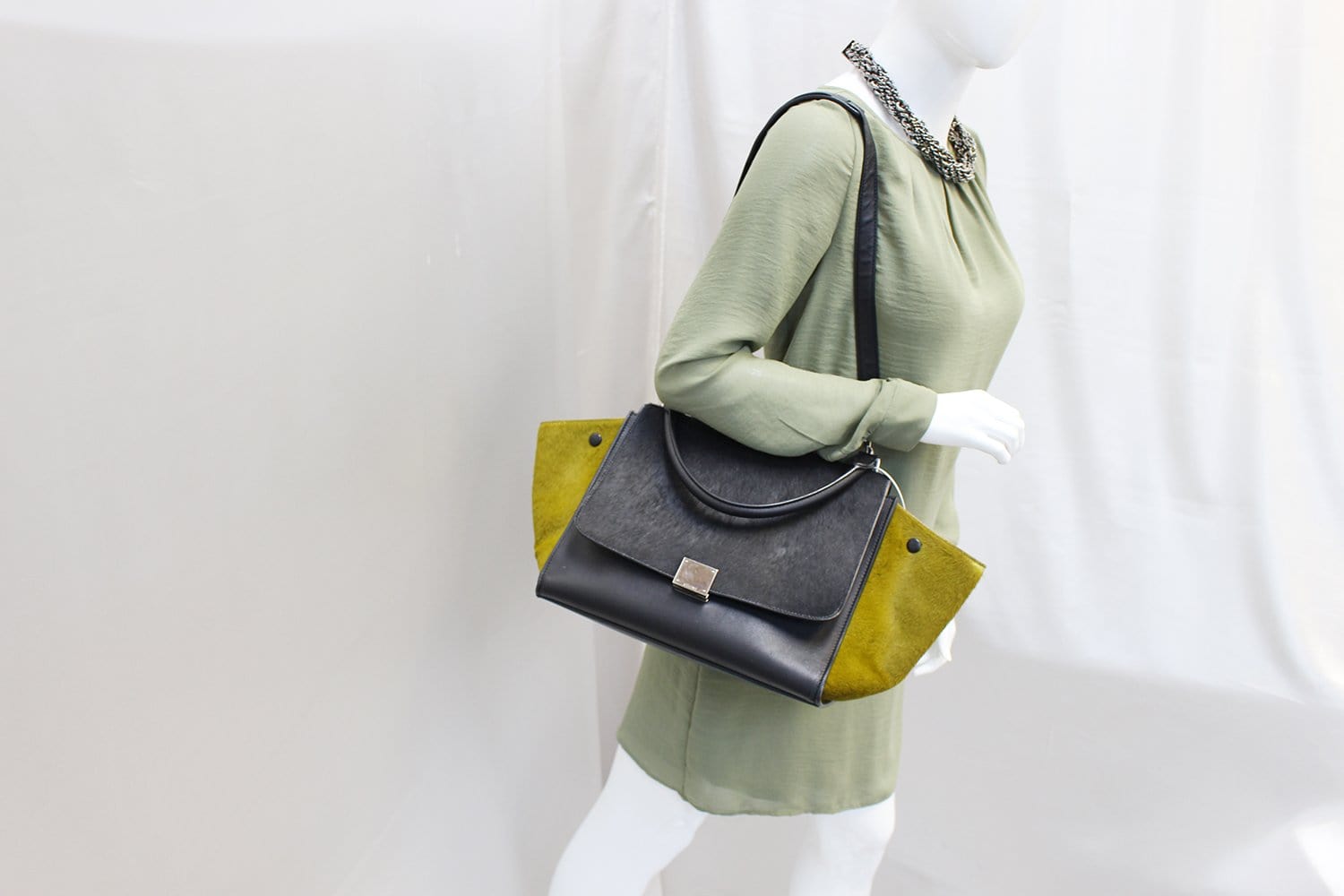 Gray Pony Hair Trapeze Bag Sale Small Travel Bag