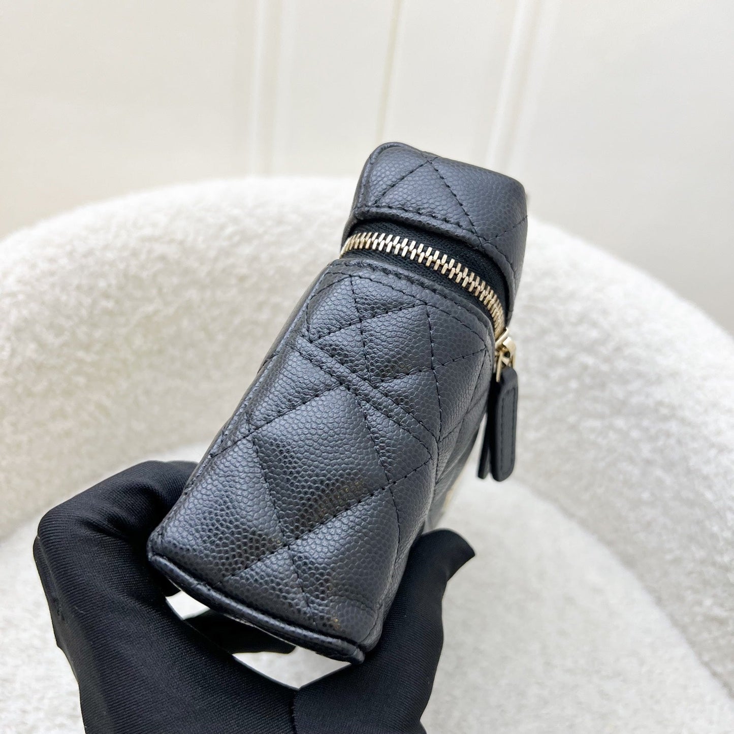 [Brand New - Local Full Set - Nov 2025] Chanel 26C Vanity / Clutch with Chain (LP Style Bag) in Black Caviar and LGHW