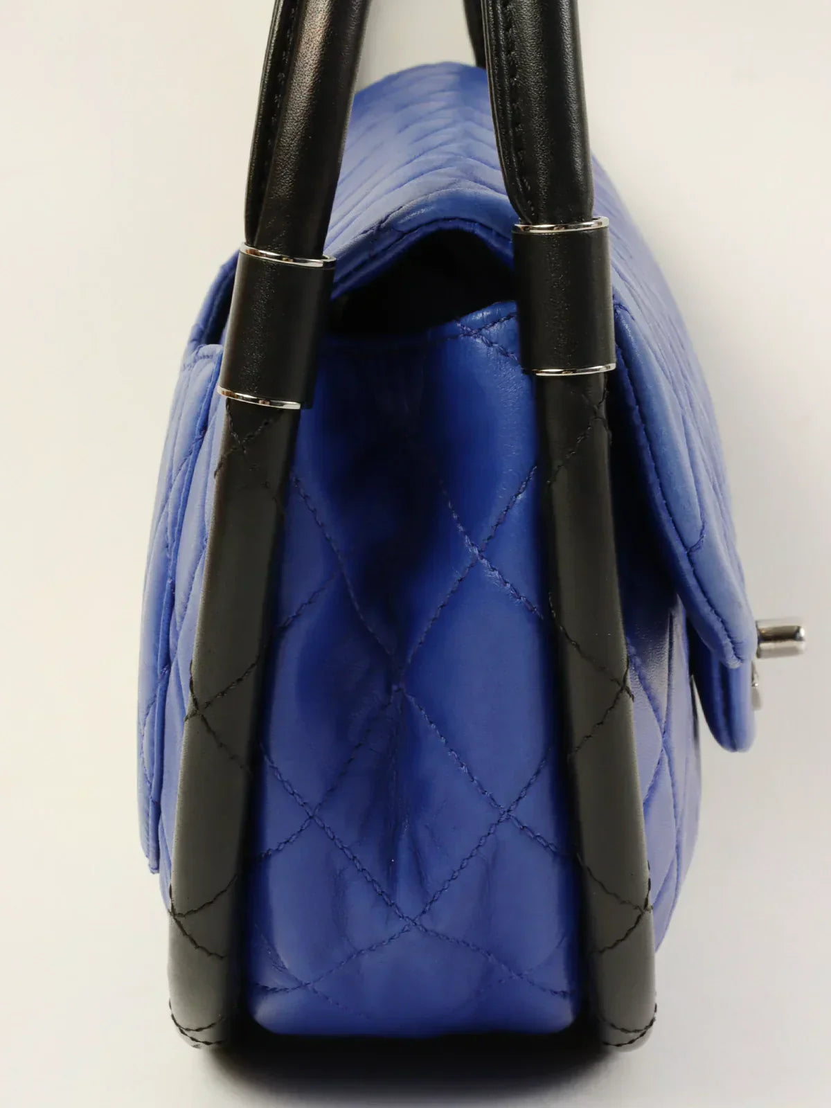 Chanel Around  Made Hula Hoop Top Handle Bag Blue/Black