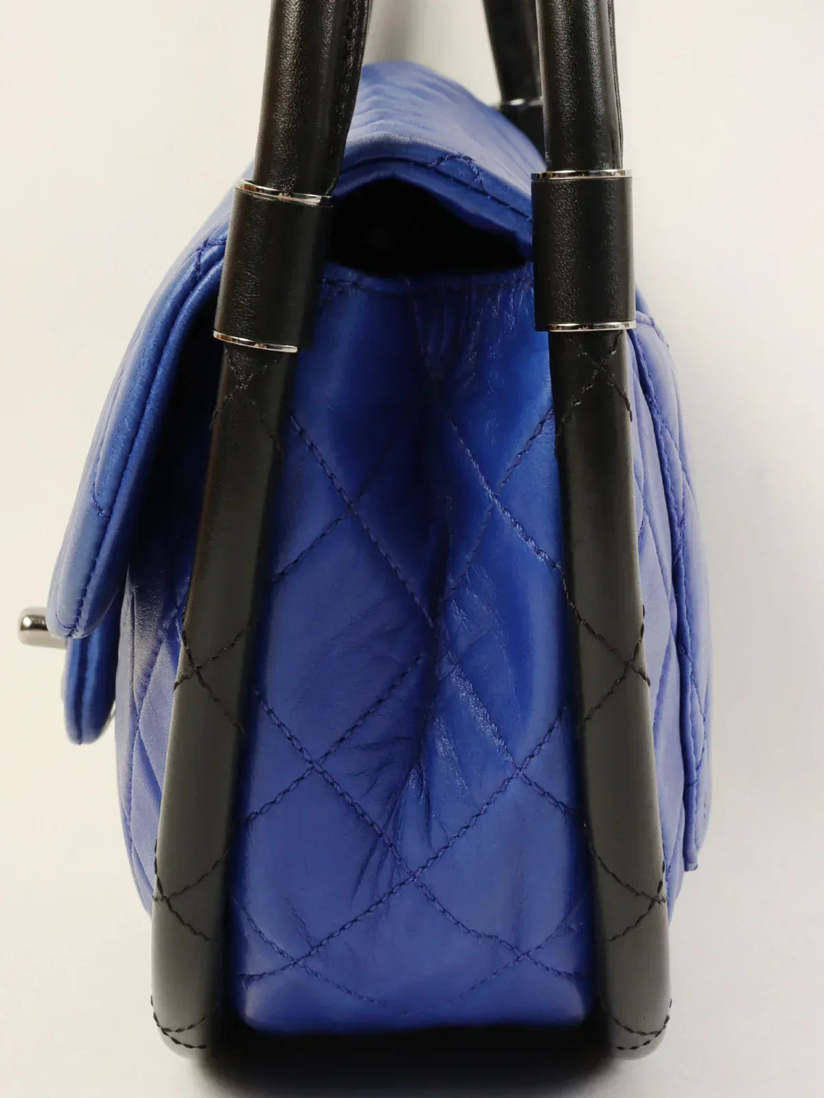 Chanel Around  Made Hula Hoop Top Handle Bag Blue/Black