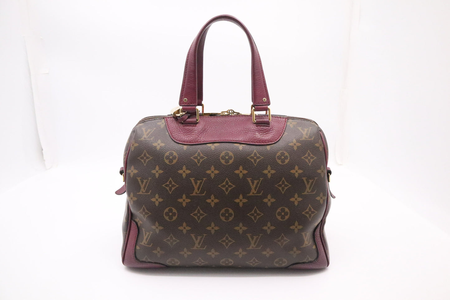 Louis Vuitton Retiro NM Aurore Monogram Canvas Leather Handbag Aurore Leather