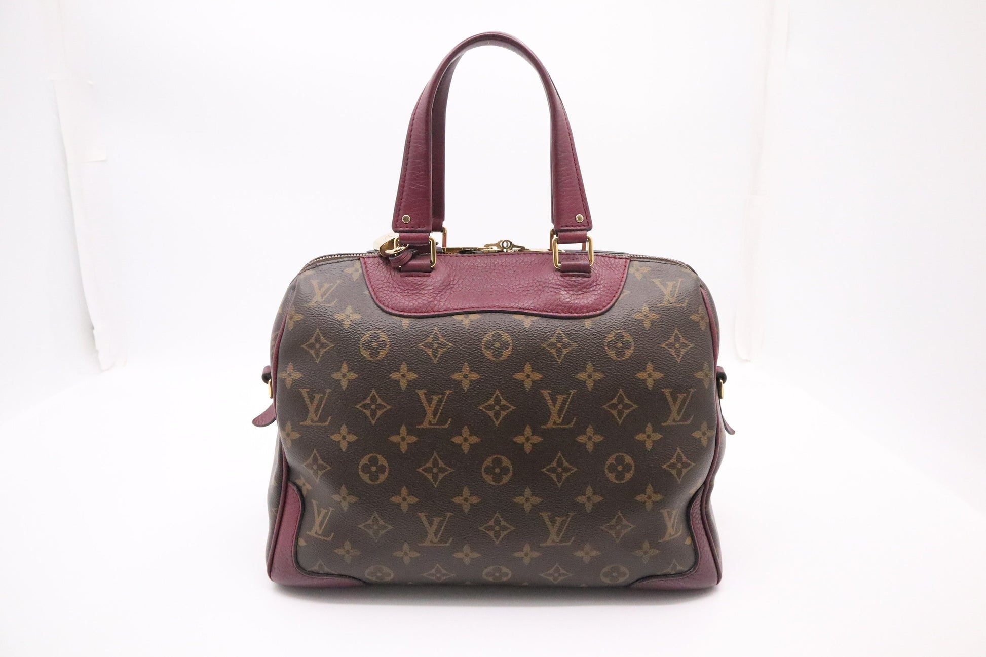 Louis Vuitton Retiro NM Aurore Monogram Canvas Leather Handbag Aurore Leather