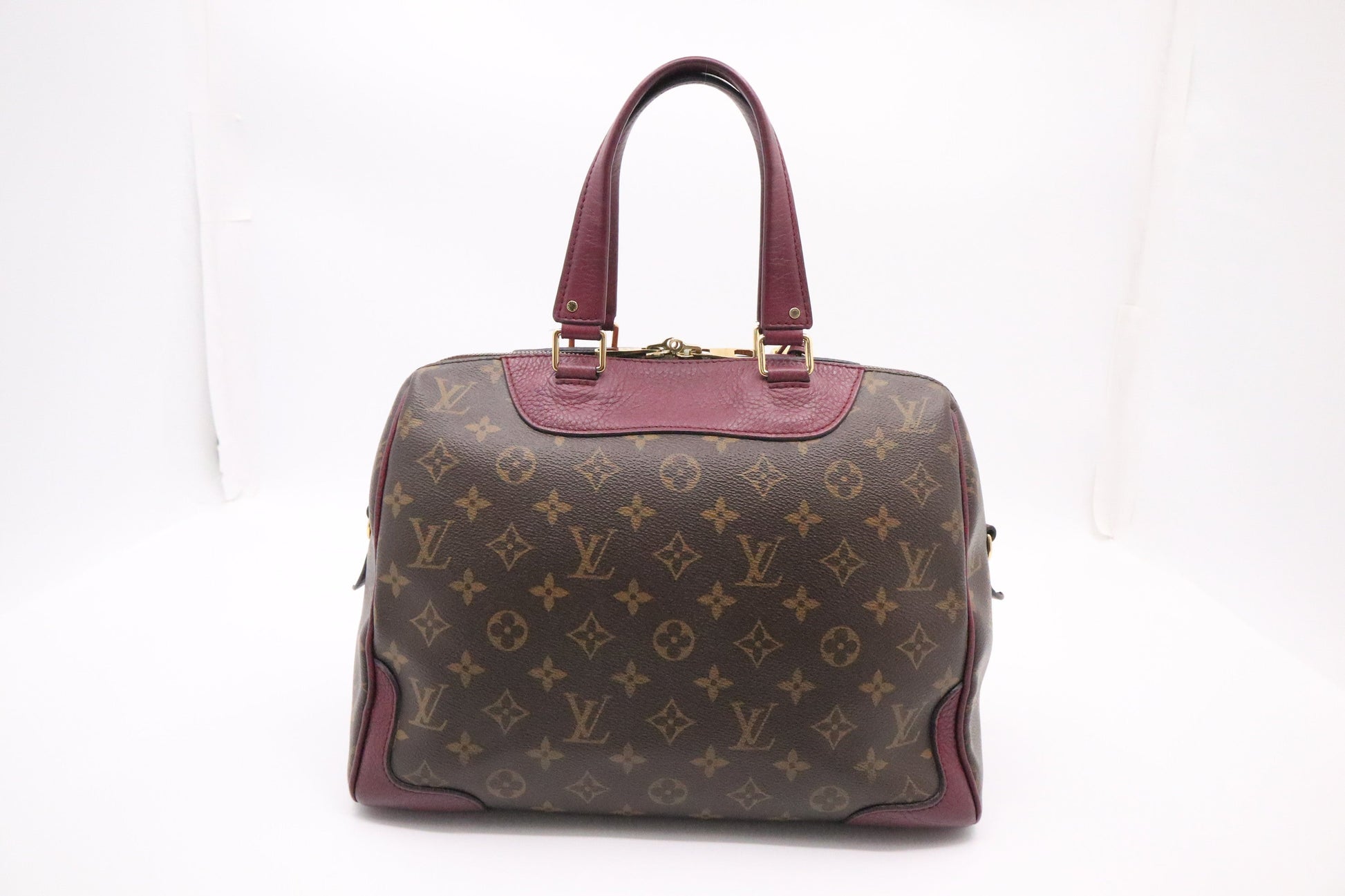 Louis Vuitton Retiro NM Aurore Monogram Canvas Leather Handbag Aurore Leather