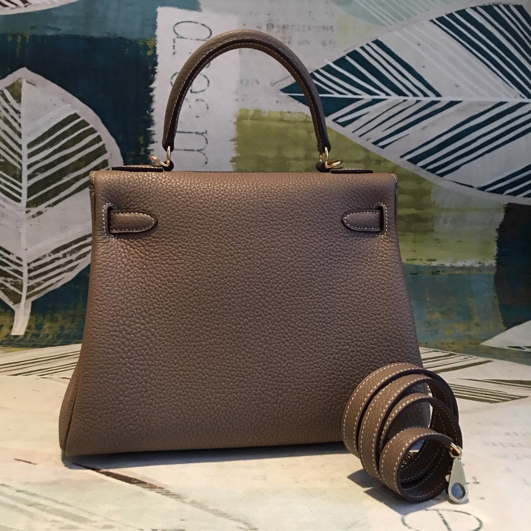 Top Quality Kelly Greige Bag With Toned Gold Shoulder Bag